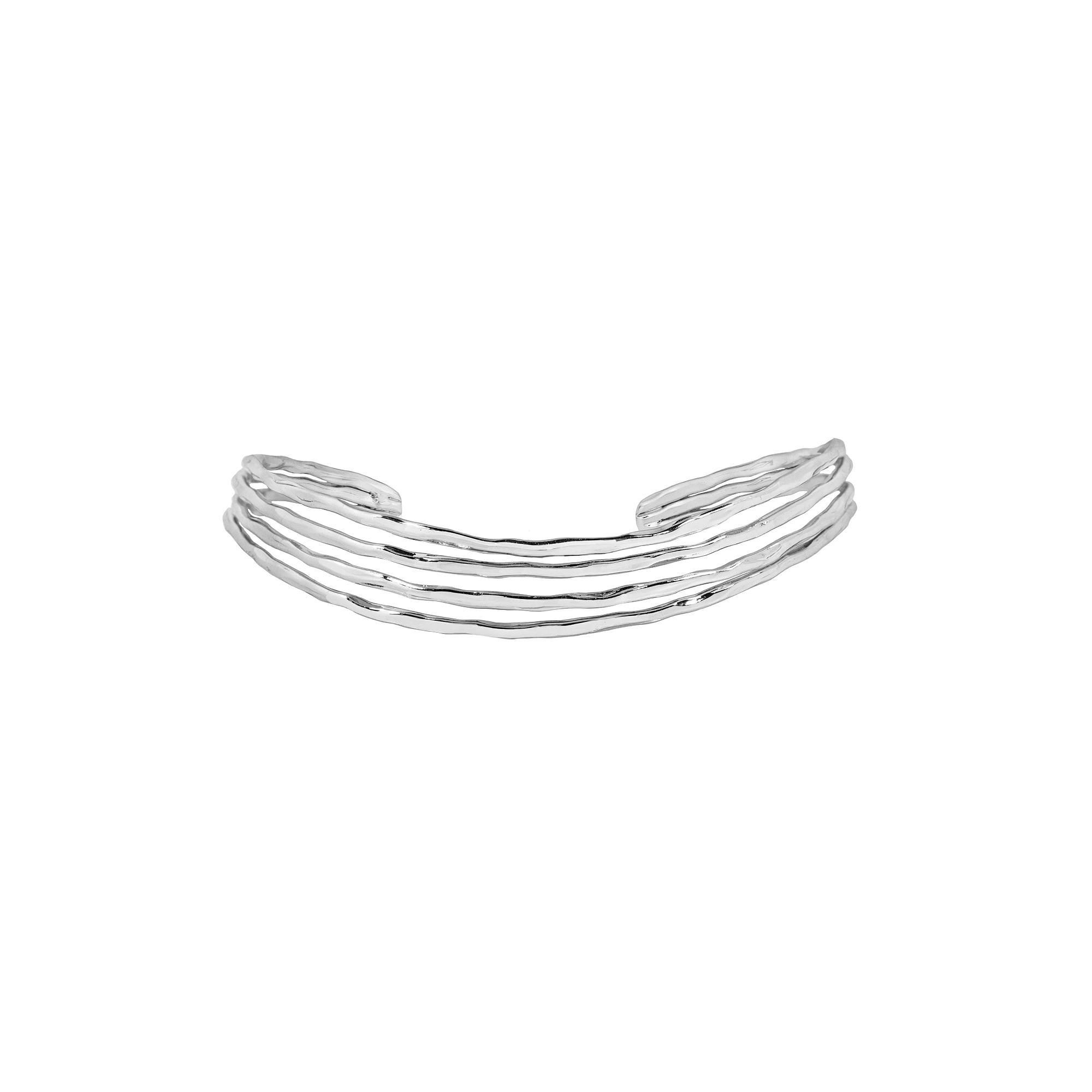LC Lauren Conrad Silver Tone Textured Nickel Free Metal Cuff Bracelet, Women's Product Image