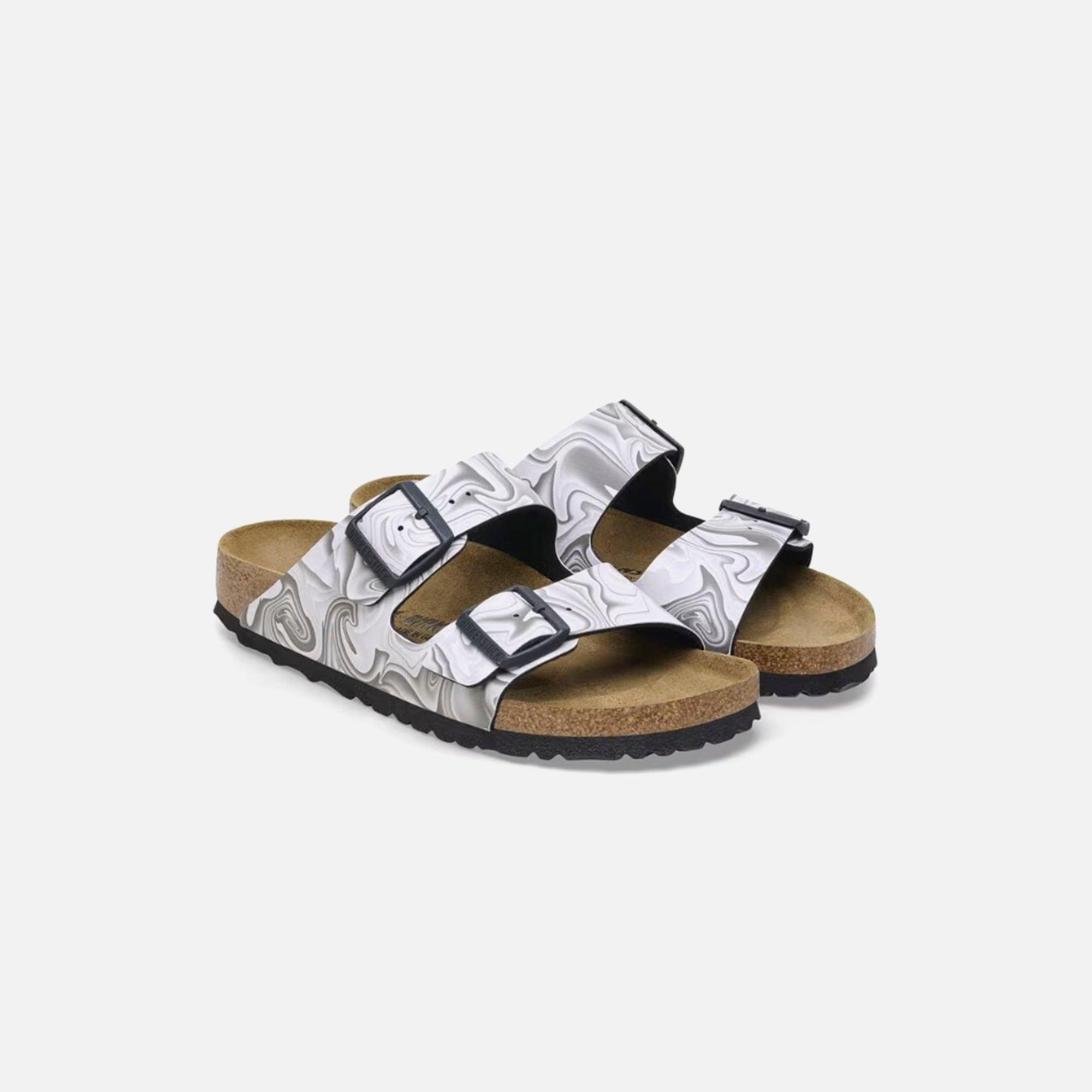 Birkenstock Arizona Birko-Flor - Marble / Black Female Product Image