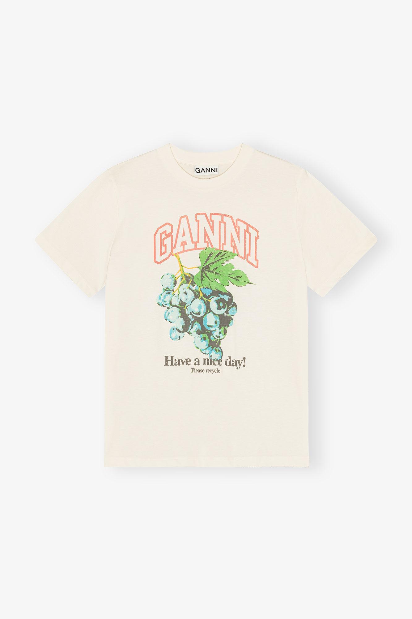 Ivory Grapes Print T-shirt Product Image