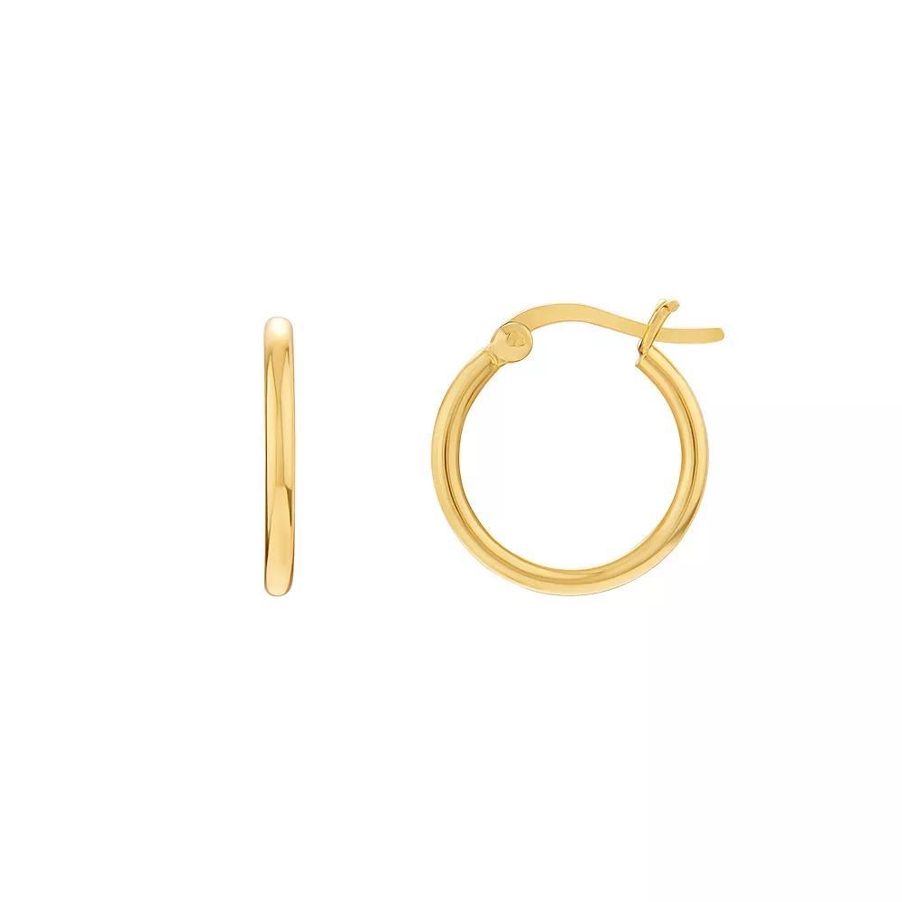 PRIMROSE Sterling Silver Tube Hoop Earrings, Women's, 14k Gold Over Product Image