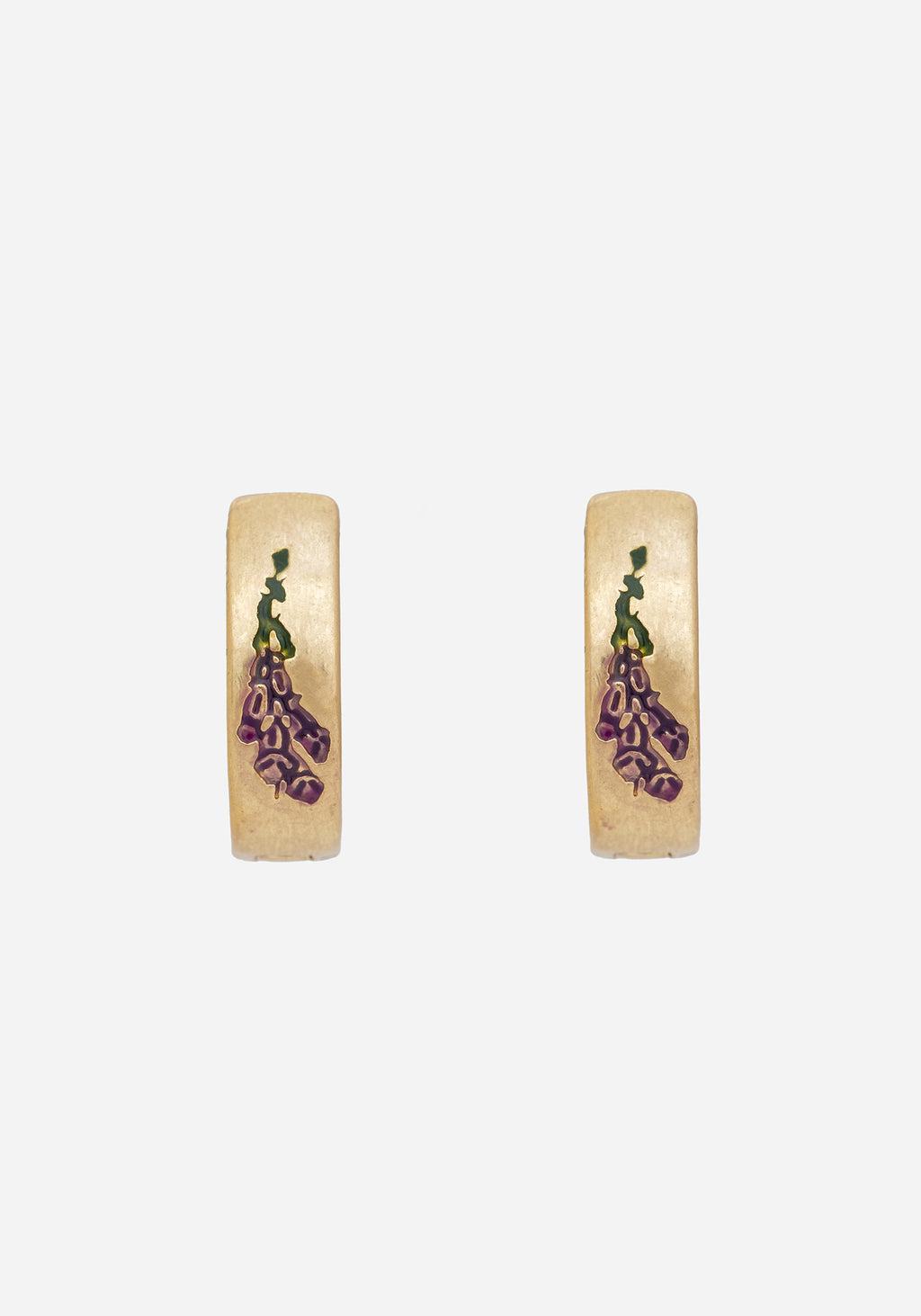 Cyrus Moth Charm Hoop Earrings Product Image