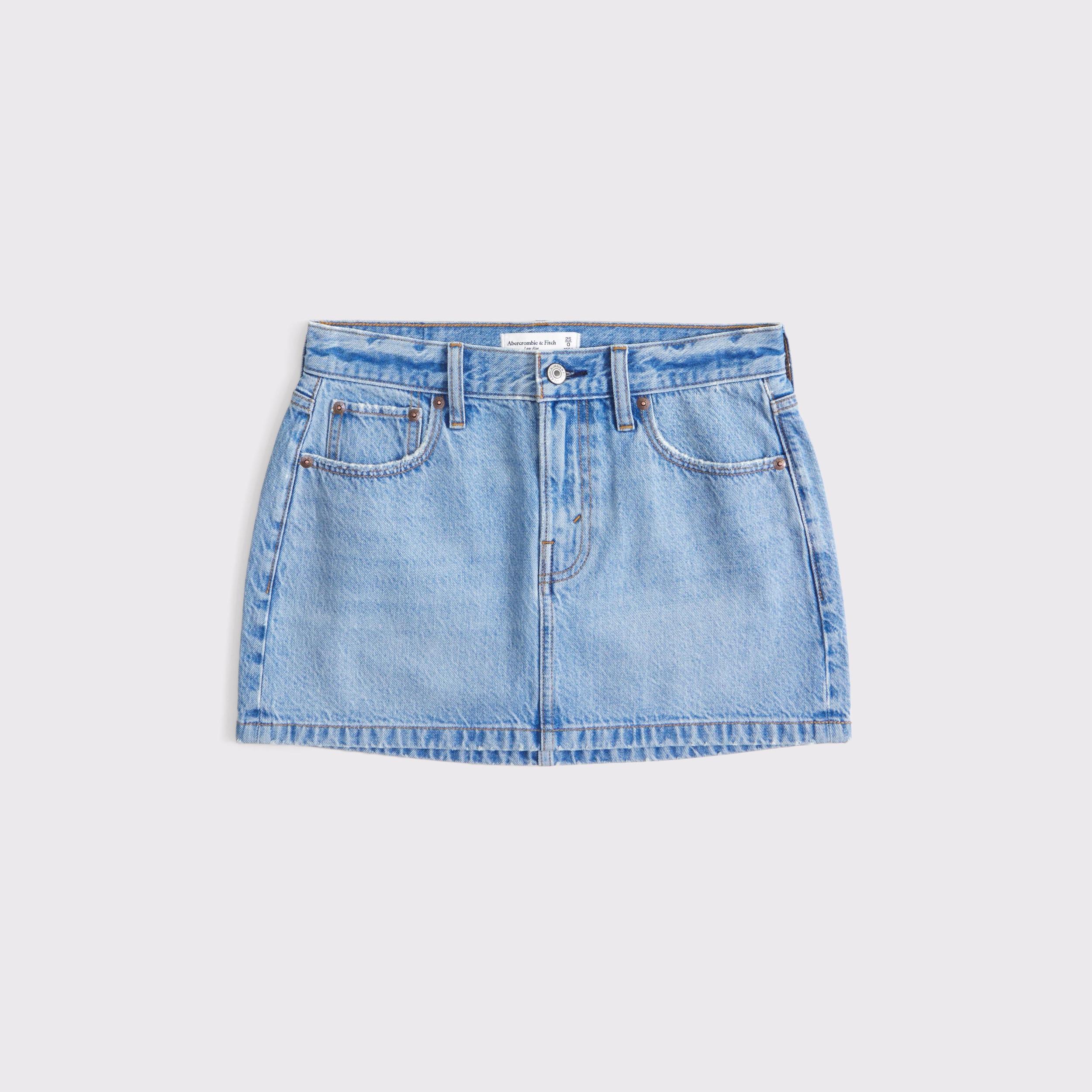 Denim Studded Mini Skirt Product Image