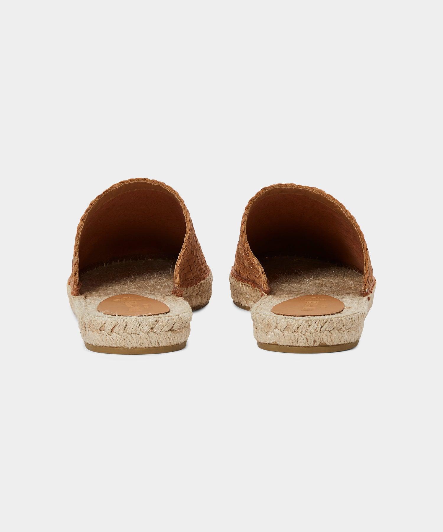Woven Leather Espadrille Mule Product Image