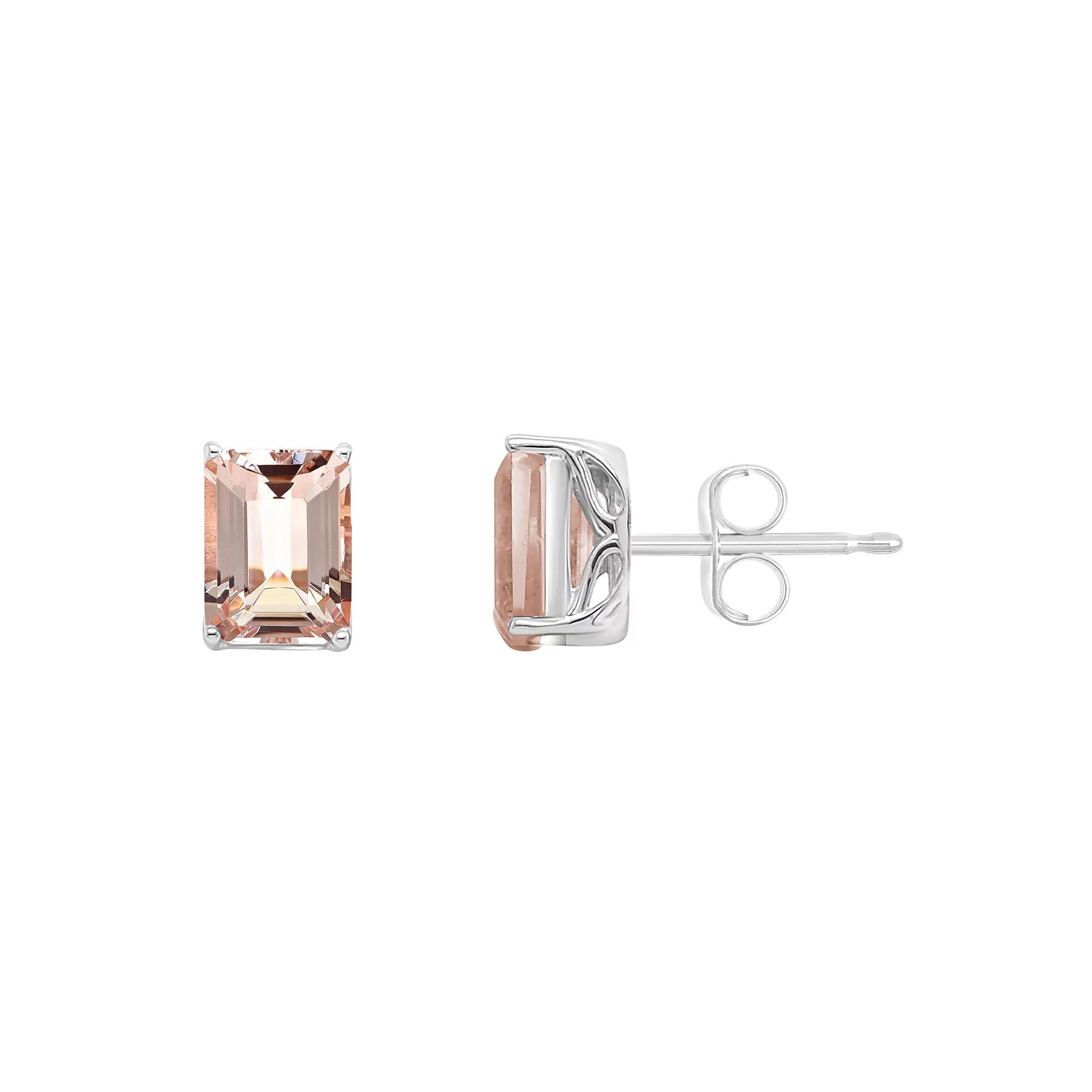 Alyson Layne 14k Gold Morganite Stud Earrings, Women's Product Image