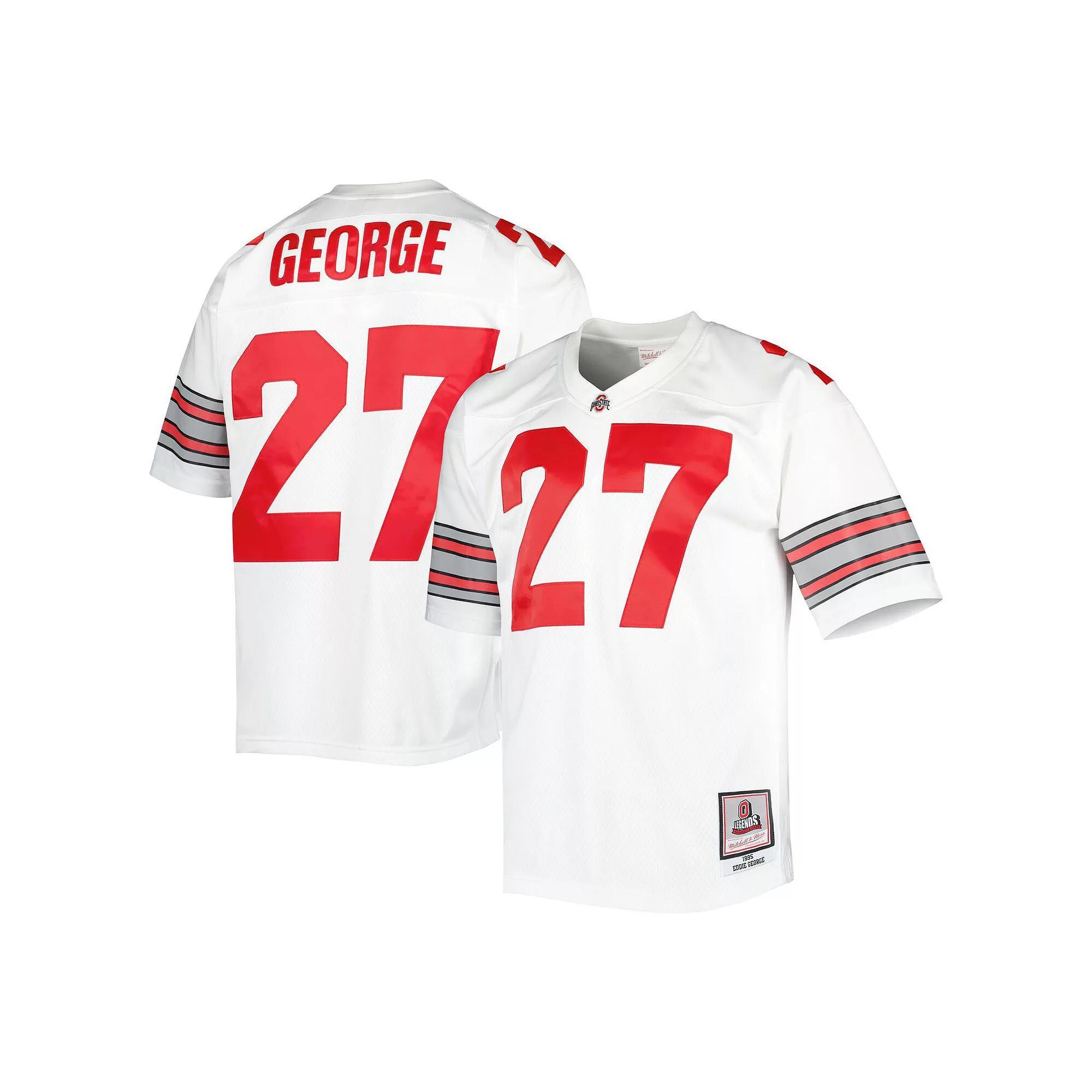 Men's Mitchell & Ness Eddie George White Ohio State Buckeyes Authentic Jersey, Size: Medium Product Image
