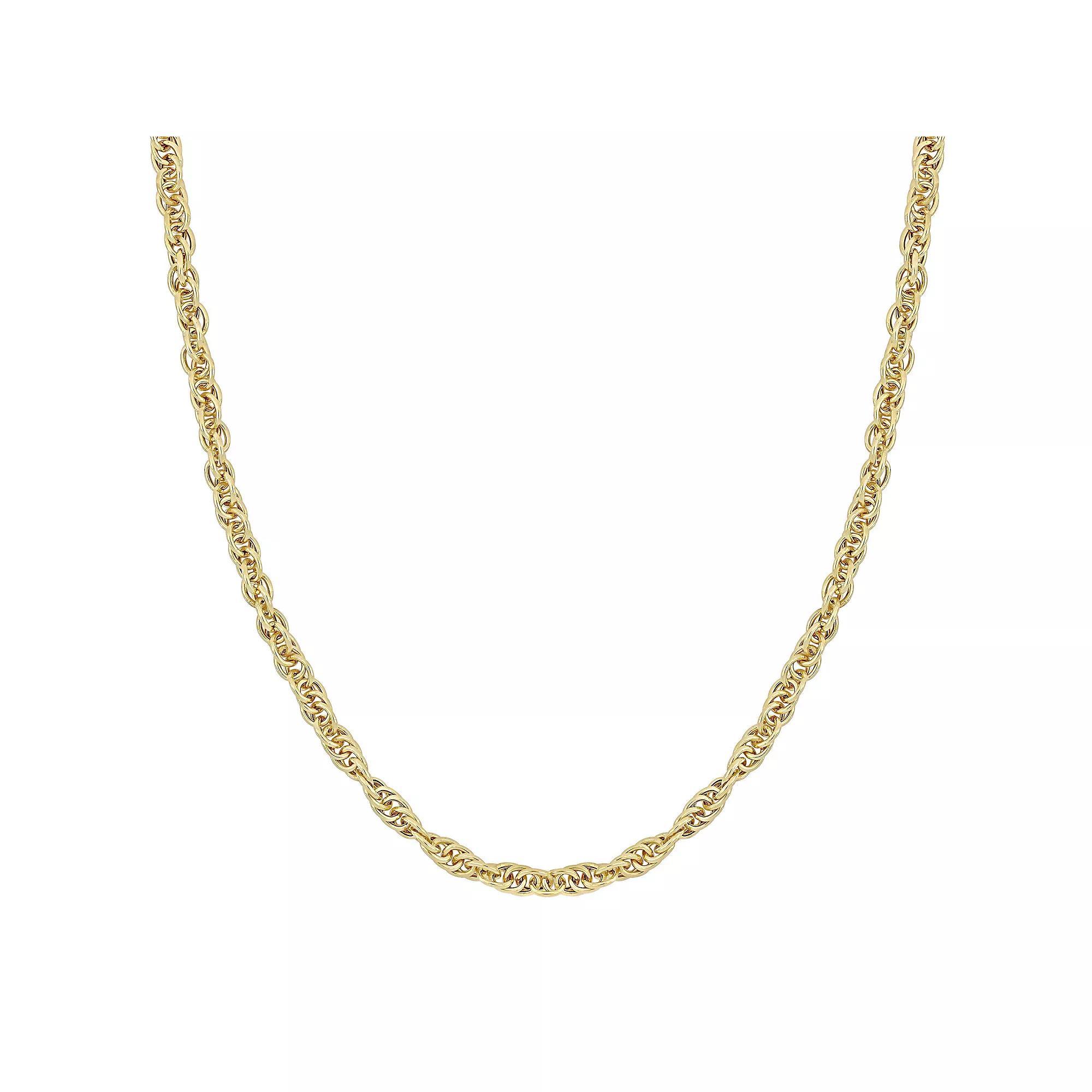 Stella Grace 18k Gold Over Silver Singapore Chain Necklace, Womens Gold Tone Product Image
