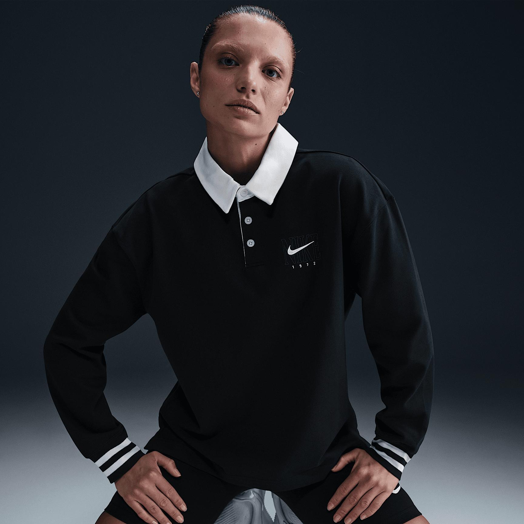 Nike Sportswear Essential Women's Oversized Long-Sleeve Polo Product Image