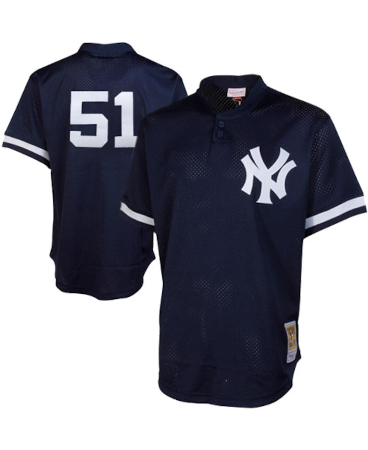 Men's Mitchell & Ness Bernie Williams Navy New York Yankees Cooperstown Mesh Batting Practice Jersey, Size: 4XL, Blue Product Image