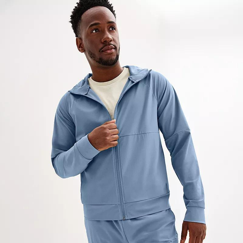 Men's Tek Gear® Performance Zip-Up Hooded Jacket, Size: Large, Canyon Dust Product Image