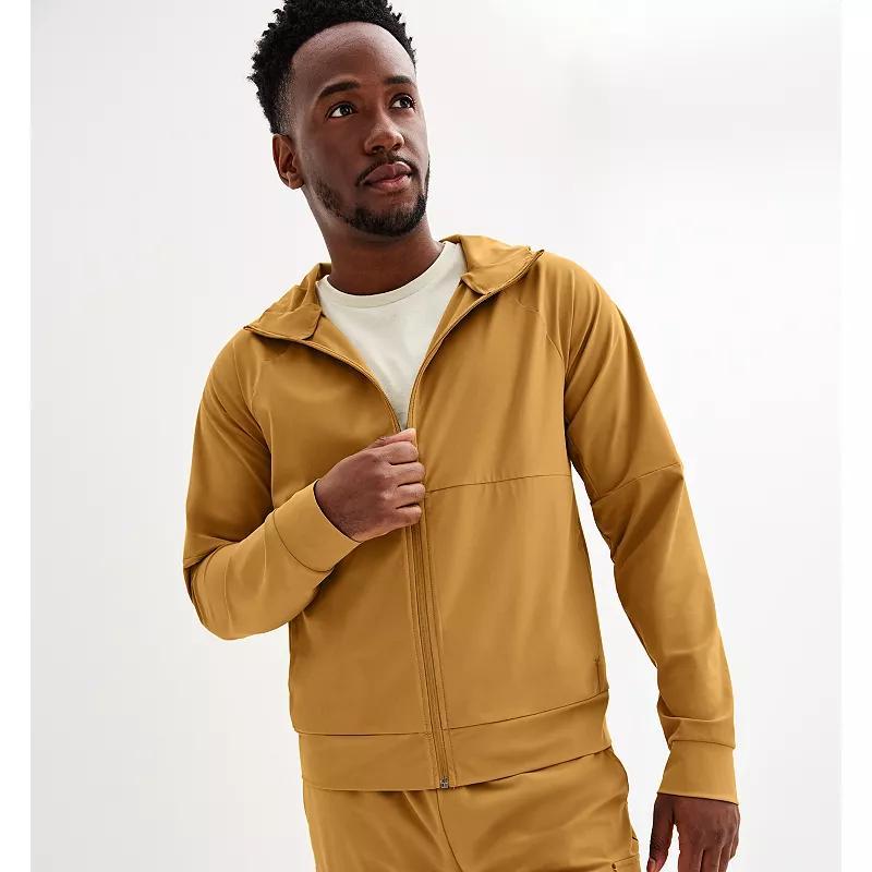 Men's Tek Gear® Performance Zip-Up Hooded Jacket, Size: Large, Canyon Dust Product Image