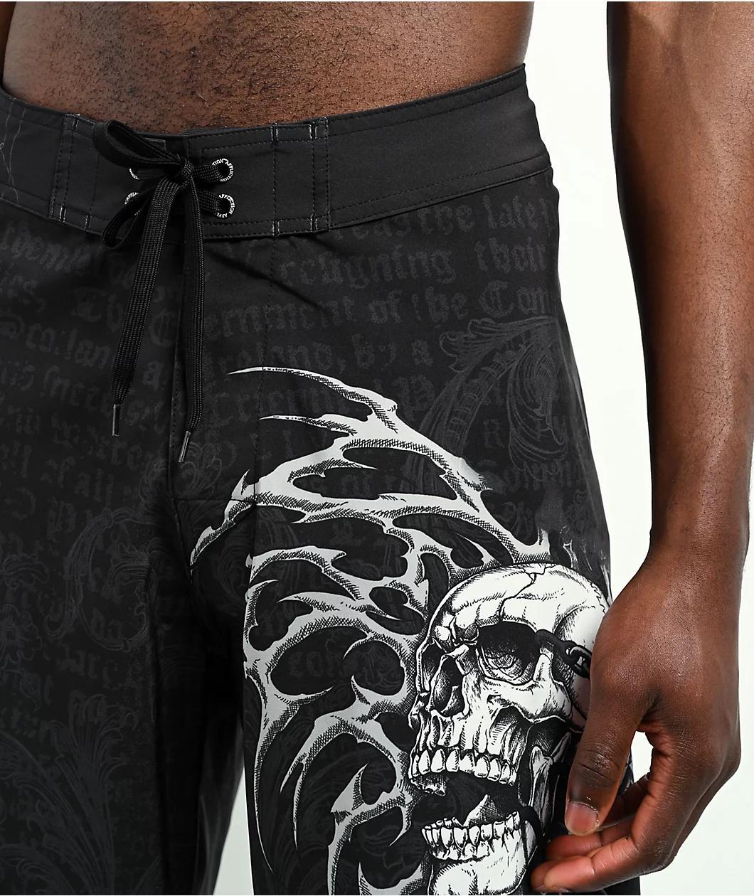 Affliction Collapse Black Board Shorts Product Image