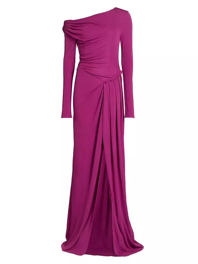 Polyta Jersey One-Shoulder Gown Product Image