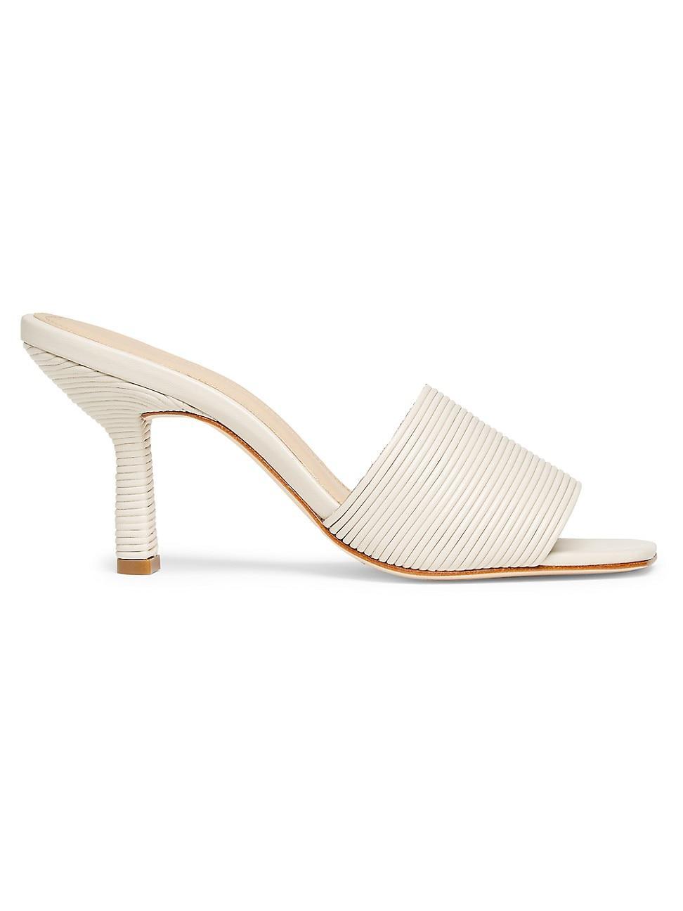 Womens 80MM Leather Mules Product Image