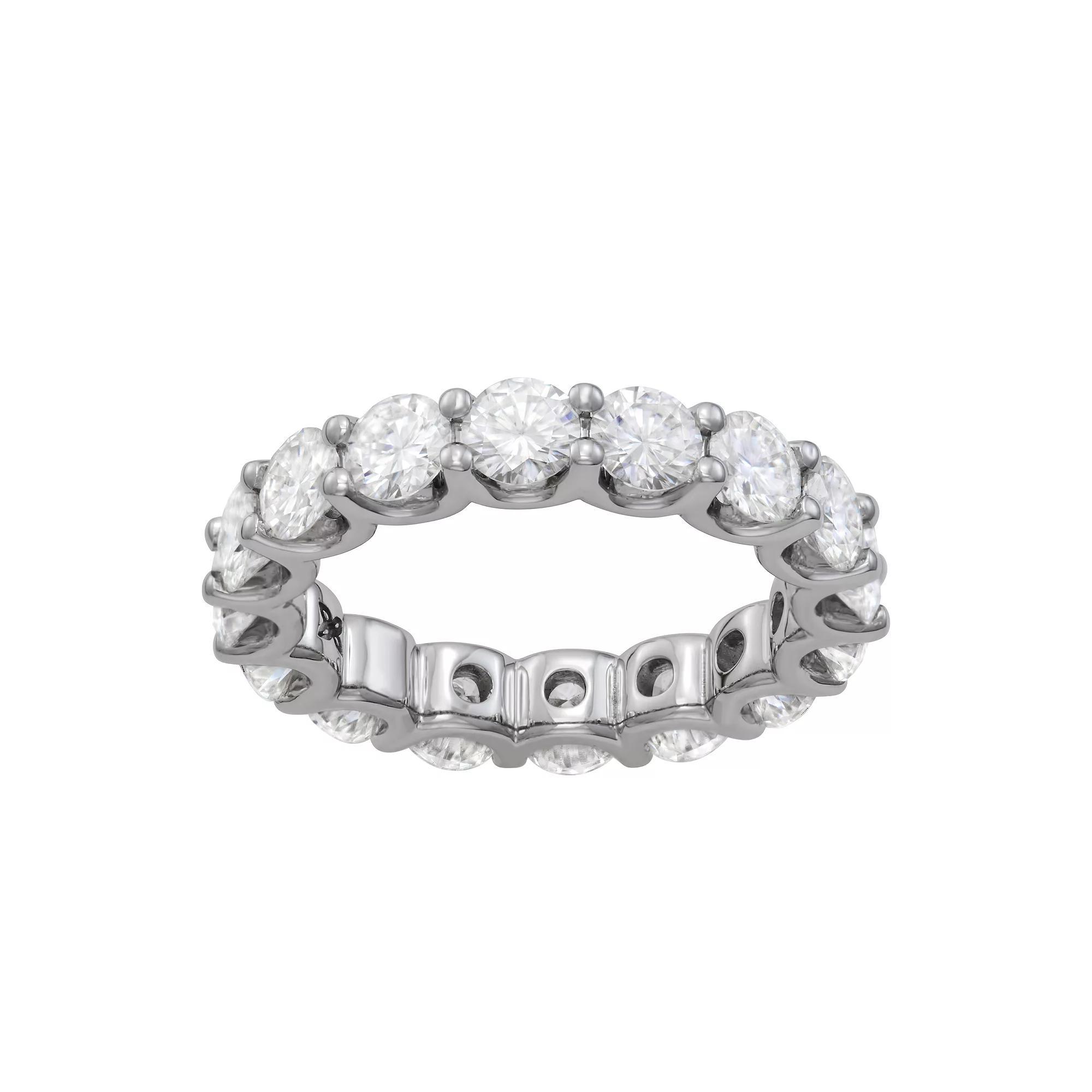 Charles & Colvard 14k White Gold Lab Created Moissanite Eternity Band, Women's, Size: 7, 14k Whgold Product Image