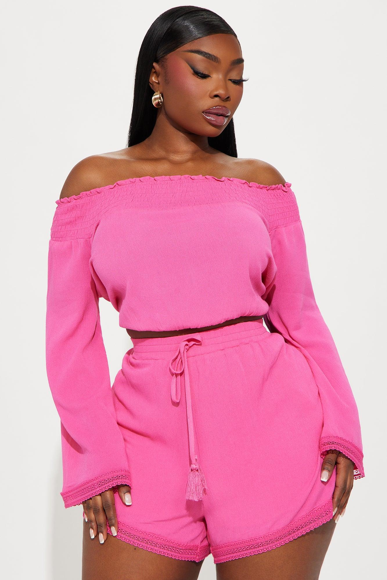 Down Time Short Set - Pink Product Image