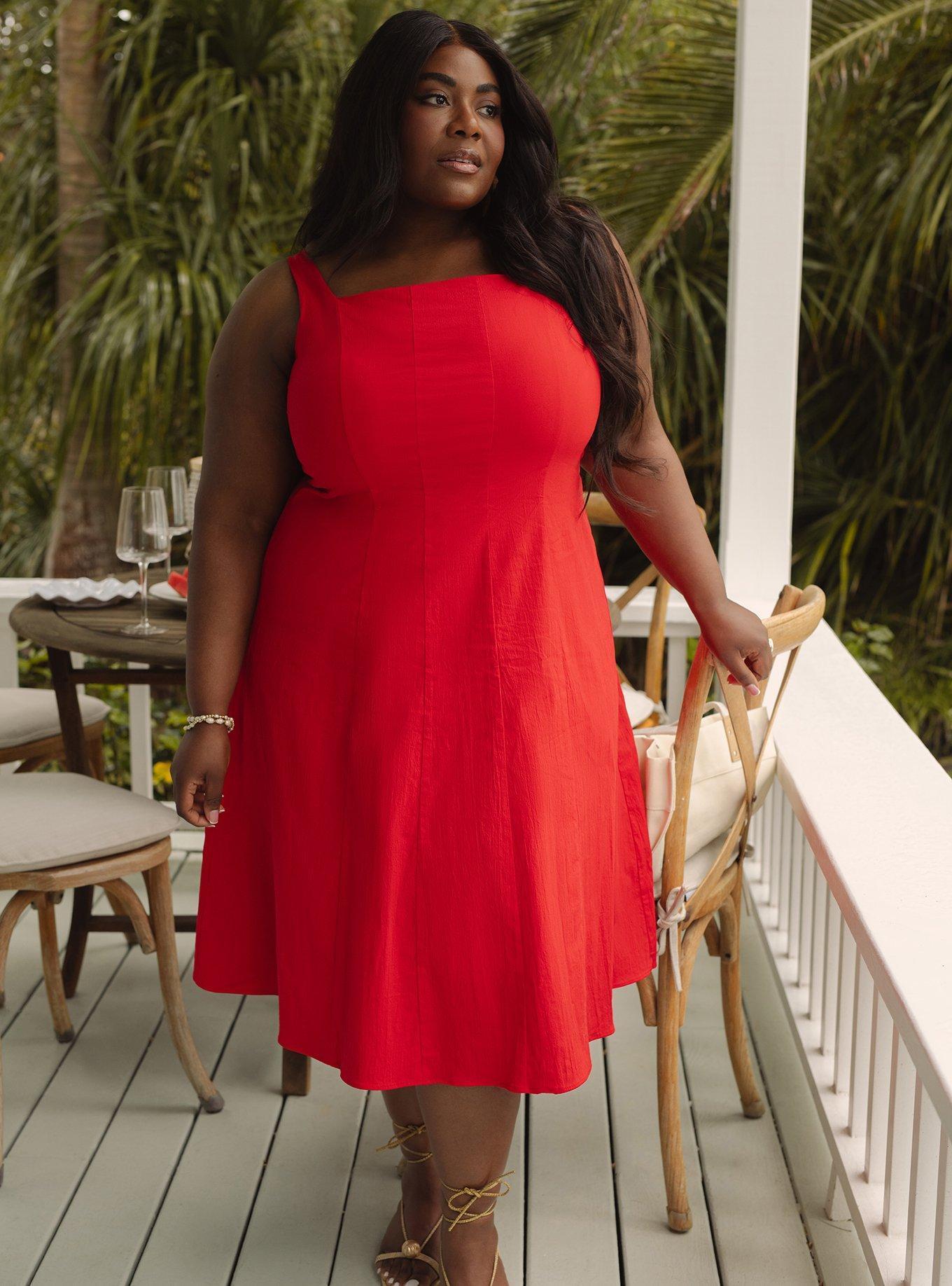 Belle Isle Fit & Flare Tea Length Dress Product Image