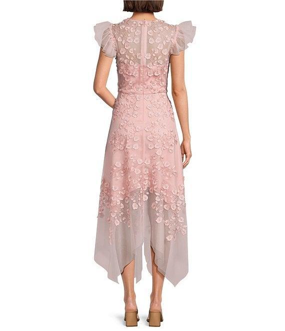 Alex Marie Sienna Embroidered Mesh Floral Applique Sleeveless Dress Product Image