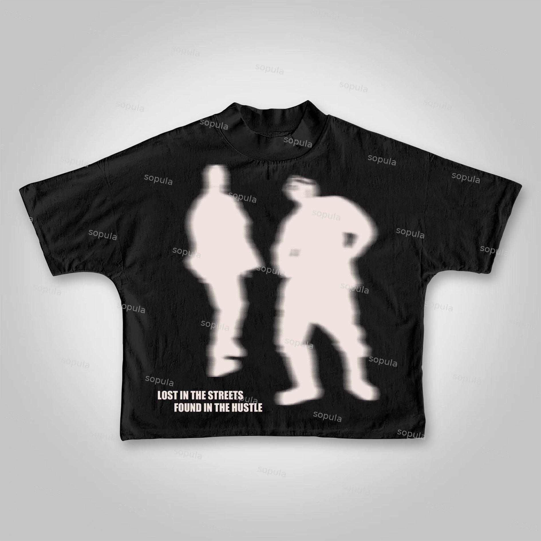 Sopula Street Outlet Abstract Character Graphics Cropped T-shirts Product Image