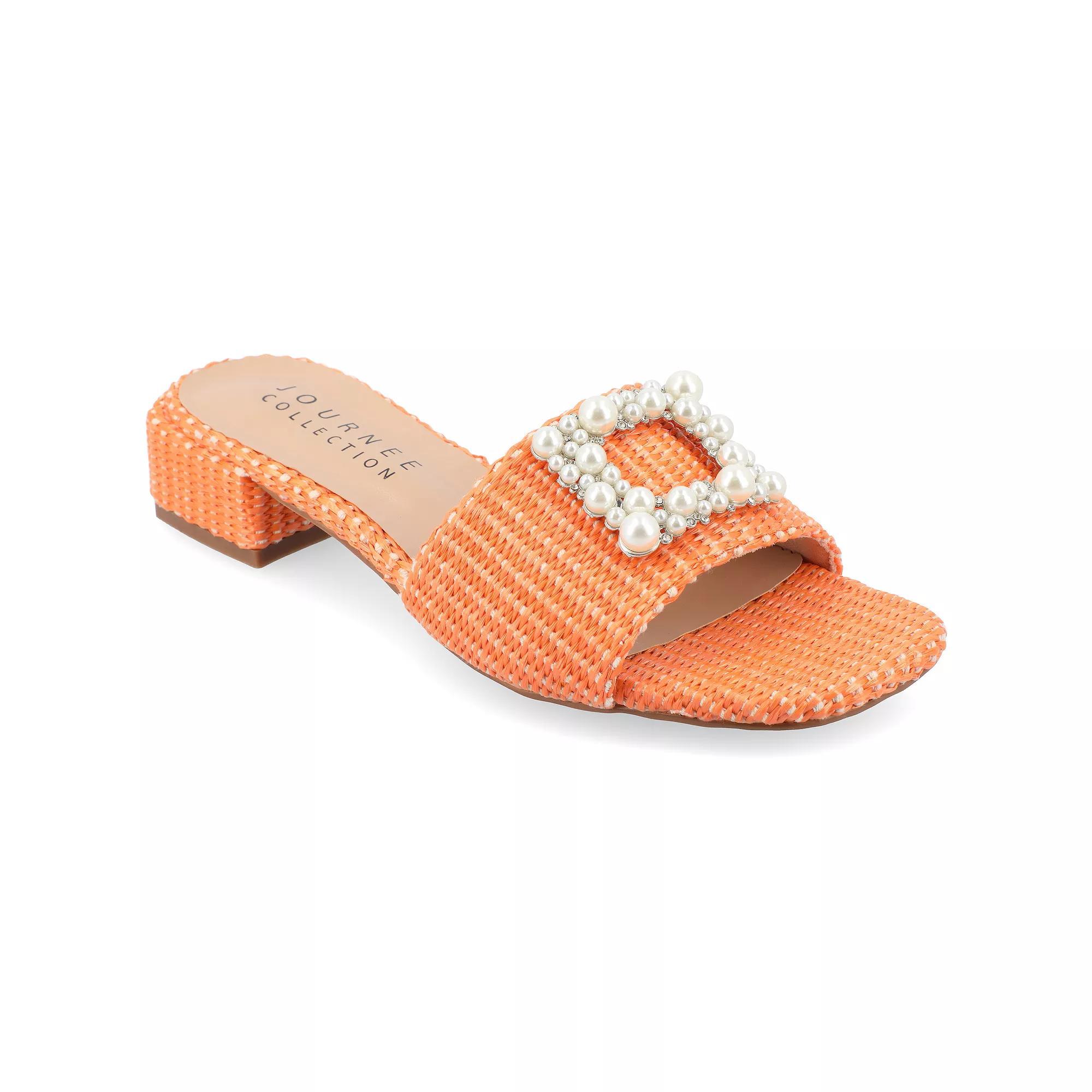Journee Justina Women's Tru Comfort Foam™ Buckle Sandals, Size: 8.5, Black Product Image