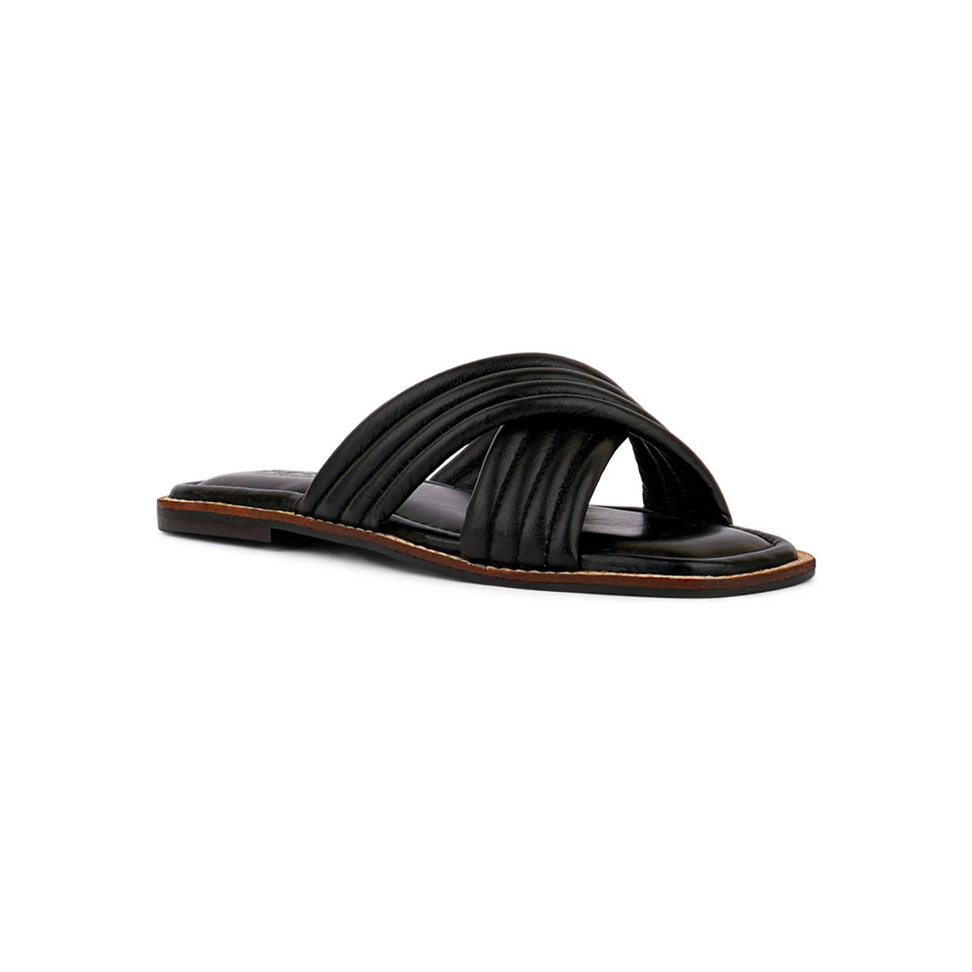 Rag & Co Eura Women's Leather Slide Sandals, Size: 5, Black Product Image