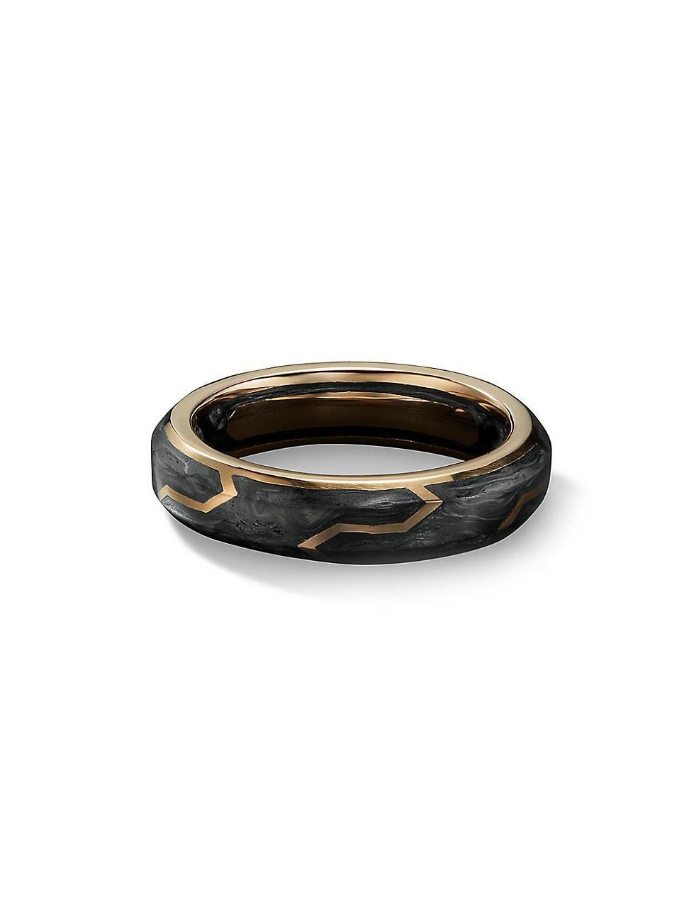 David Yurman Mens Forged Carbon Band Ring in 18K Gold Product Image