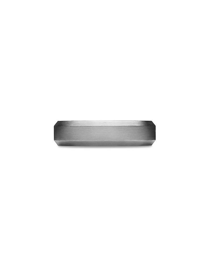 David Yurman Mens Gray Titanium Wedding Beveled Band Ring Product Image