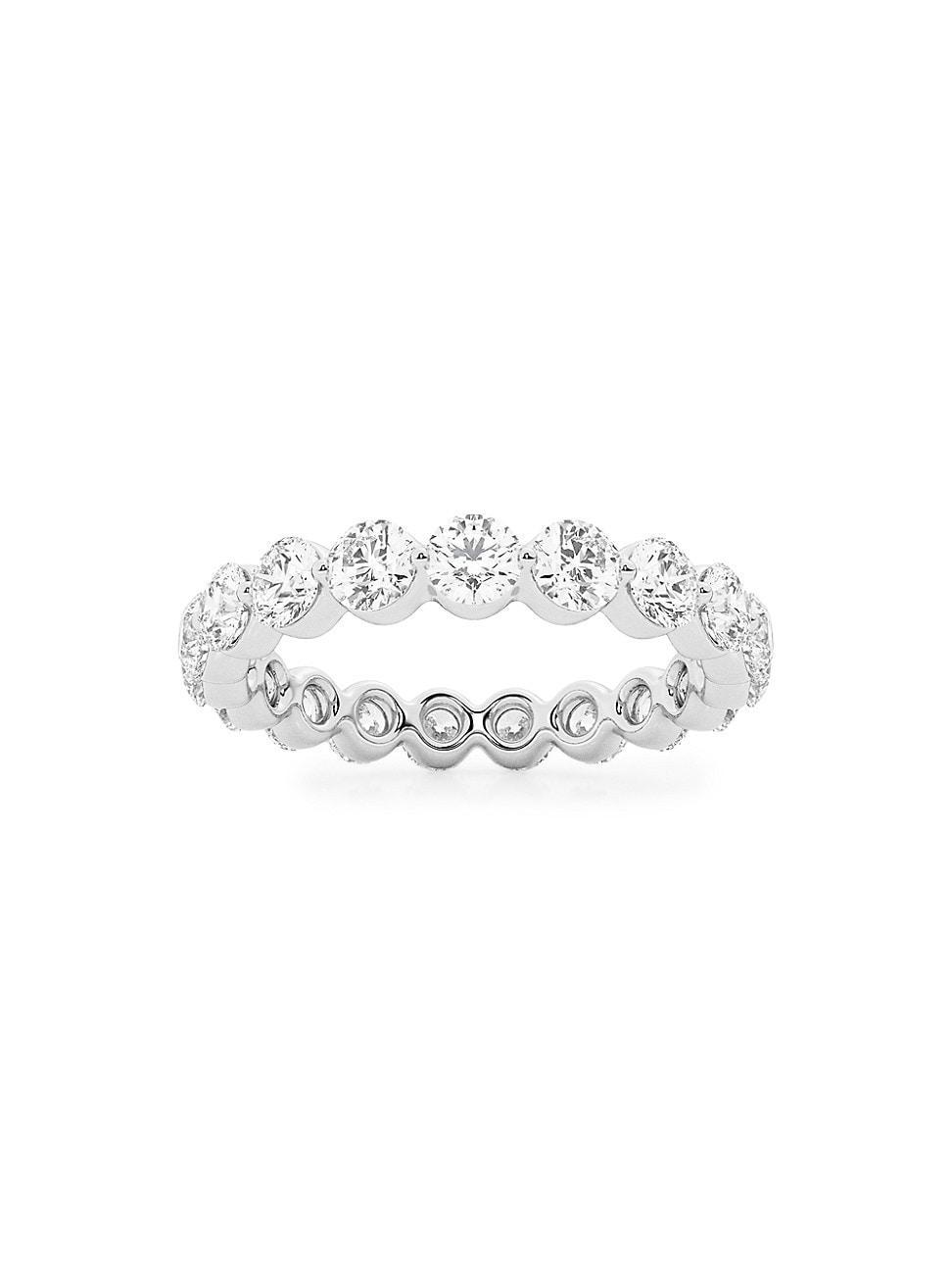 Womens Platinum & Floating Round Lab-Grown Diamond Eternity Band/2.00-4.00 TCW Product Image