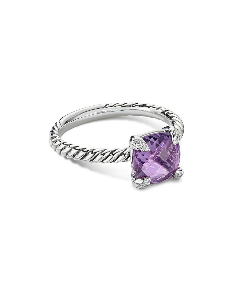 David Yurman Chatelaine Ring with Amethyst and Diamonds Product Image
