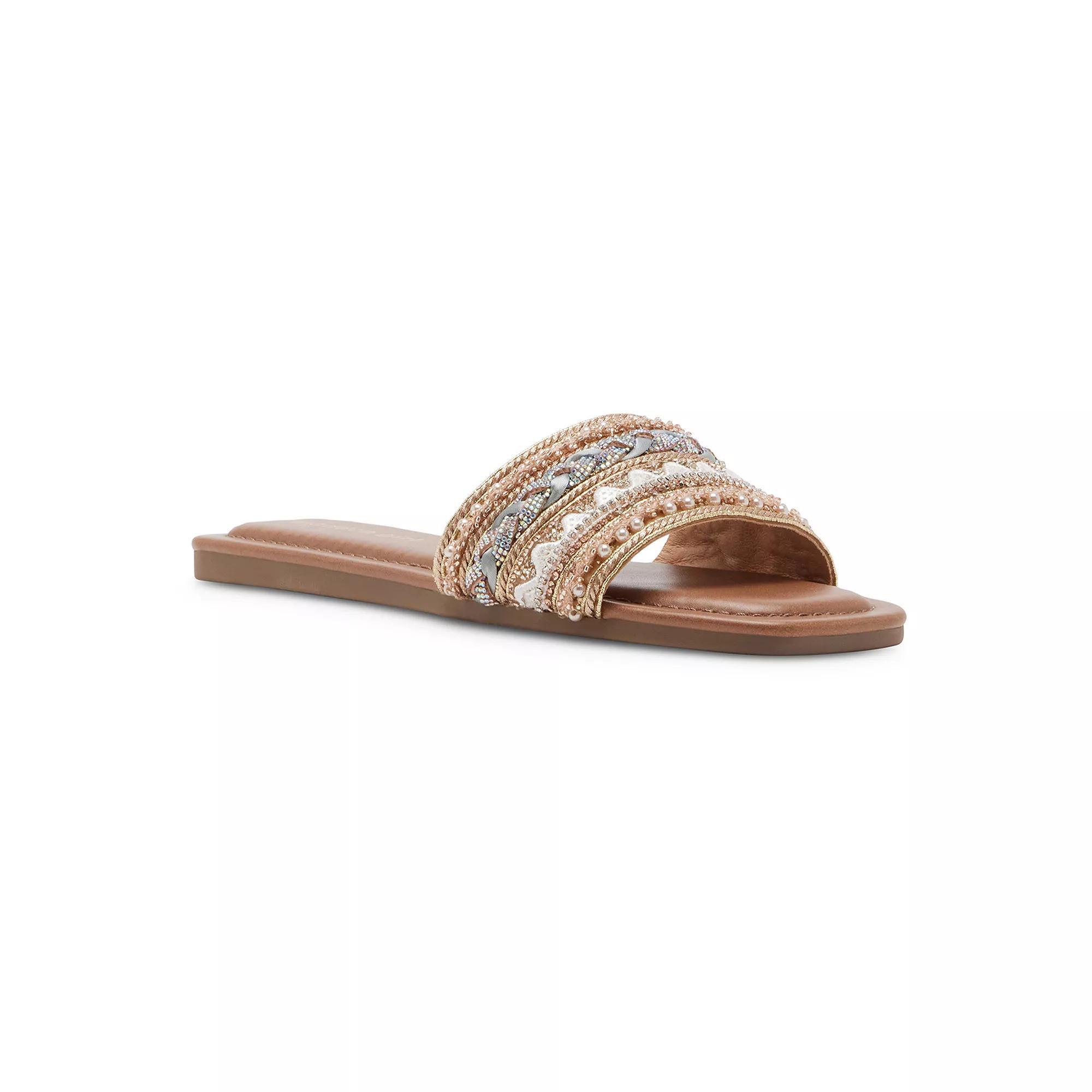 Olivia Miller Sundae Women's Slide Sandals, Size: 7, Blue Product Image