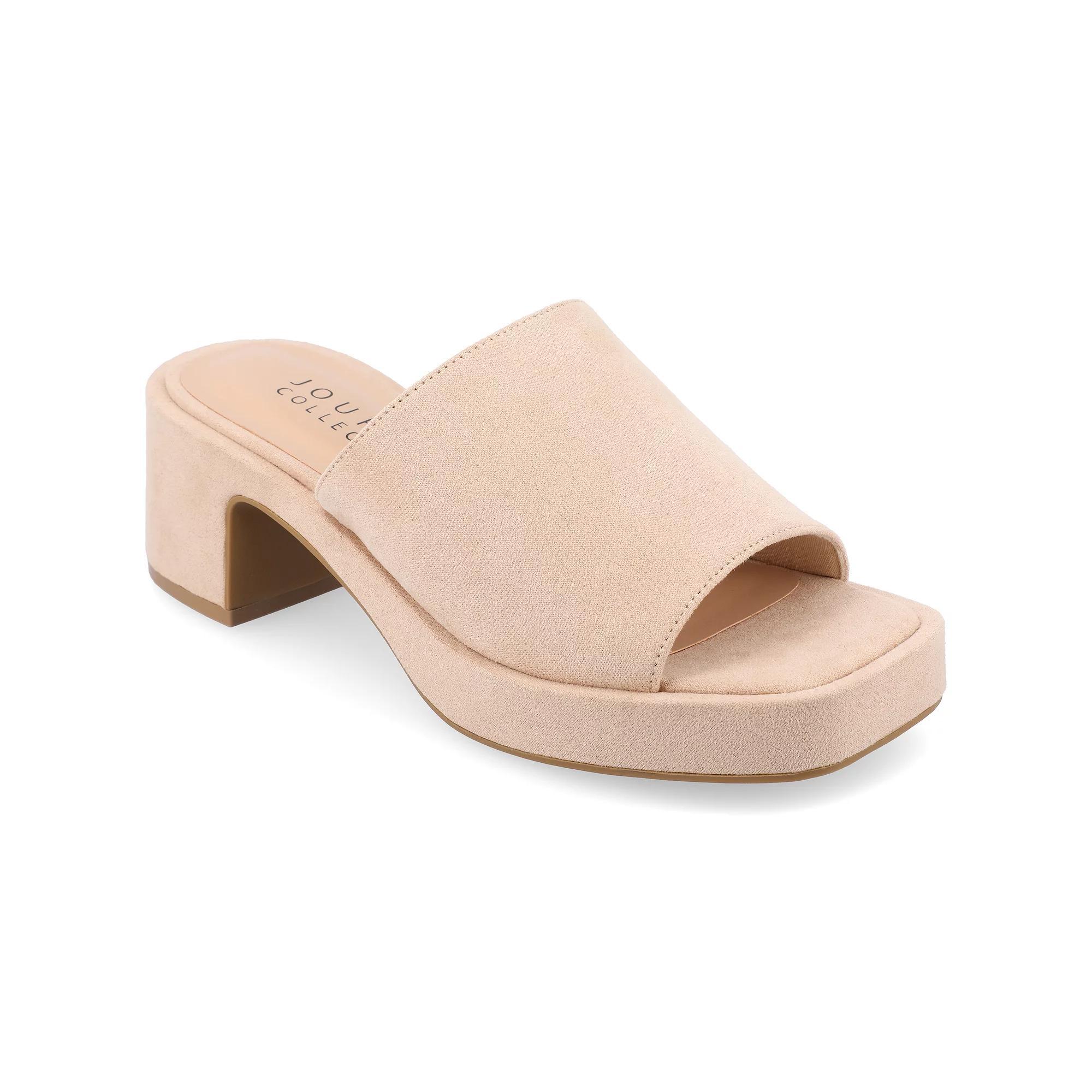 Journee Bessa Women's Tru Comfort Foam Slip On Platform Sandals, Size: 11, Light Blue Product Image