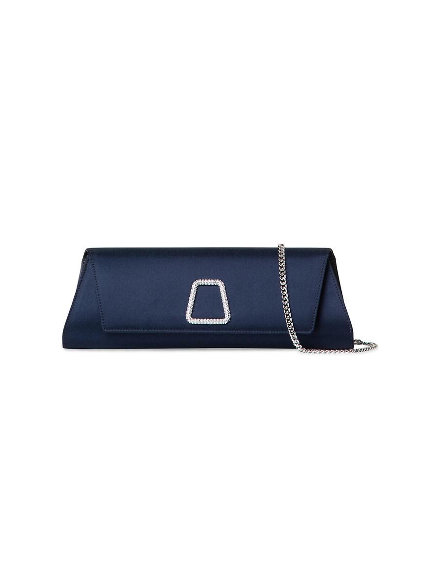 Womens Anouk Crystal-Embelished Silk Clutch-On-Chain Product Image