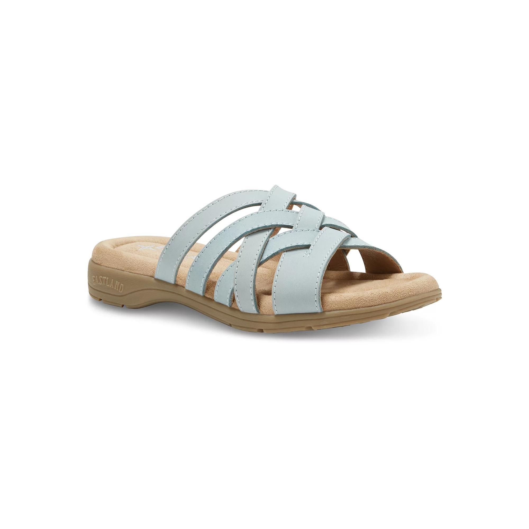 Eastland Hazel Women's Leather Slide Sandals, Size: 9, Light Blue Product Image