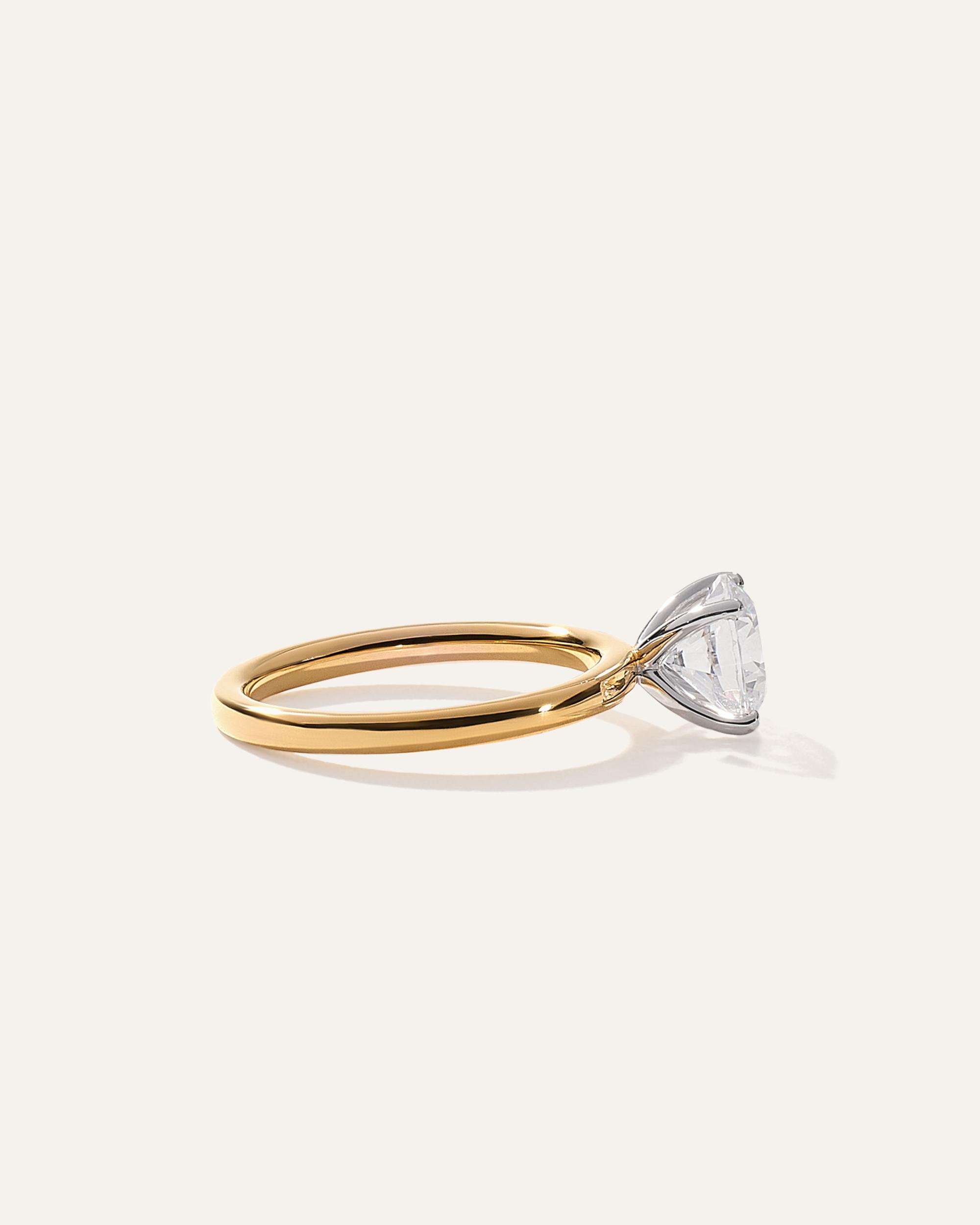 Quince | Women's Lab Grown Diamond Round Comfort Fit Engagement Ring Product Image
