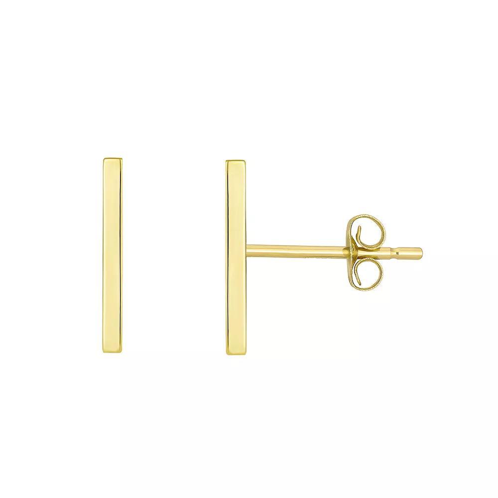 Taylor Grace 10k Gold Bar Stud Earrings, Women's Product Image