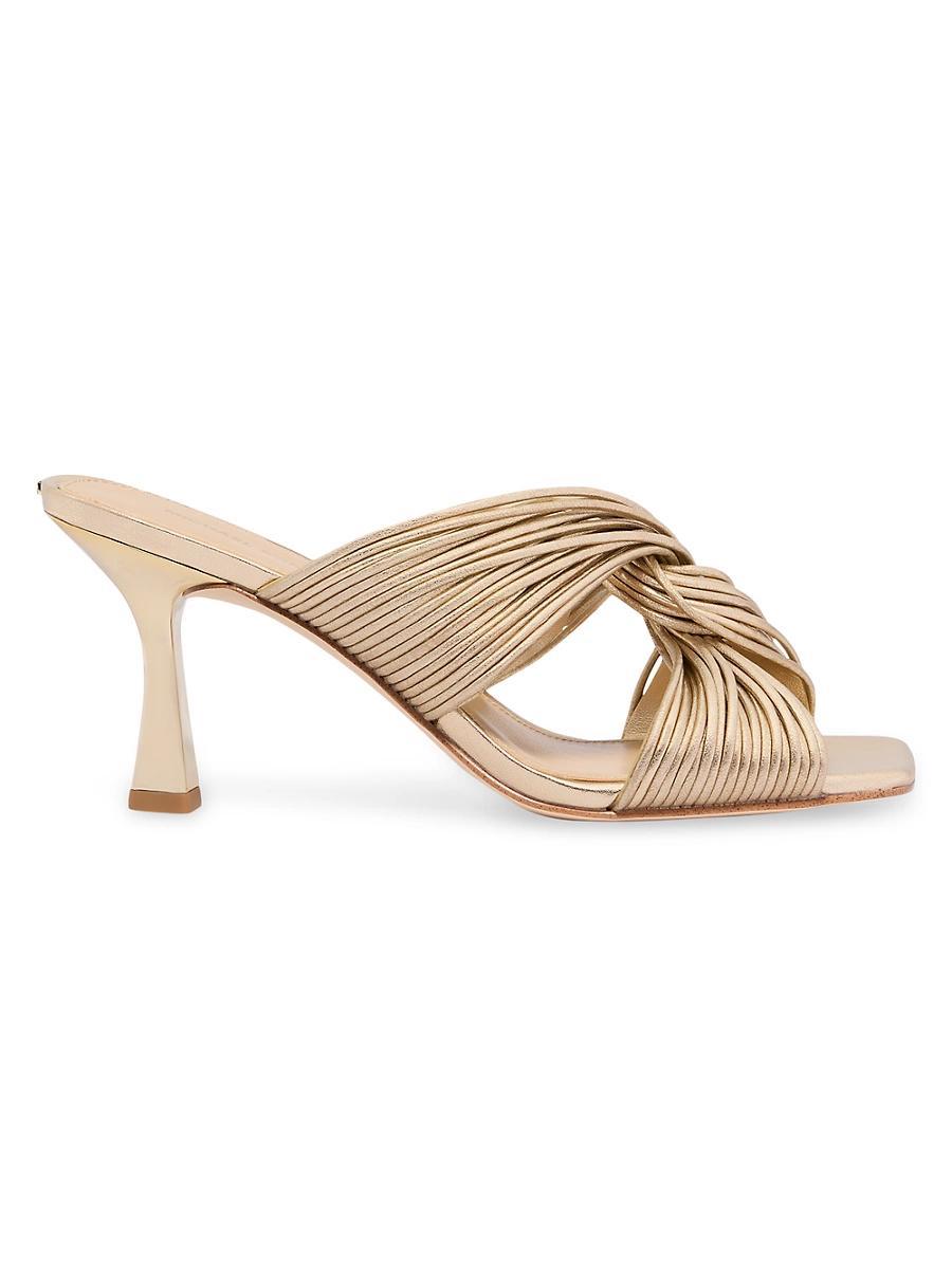 Womens Alessia 75MM Metallic Slip-On Sandals Product Image