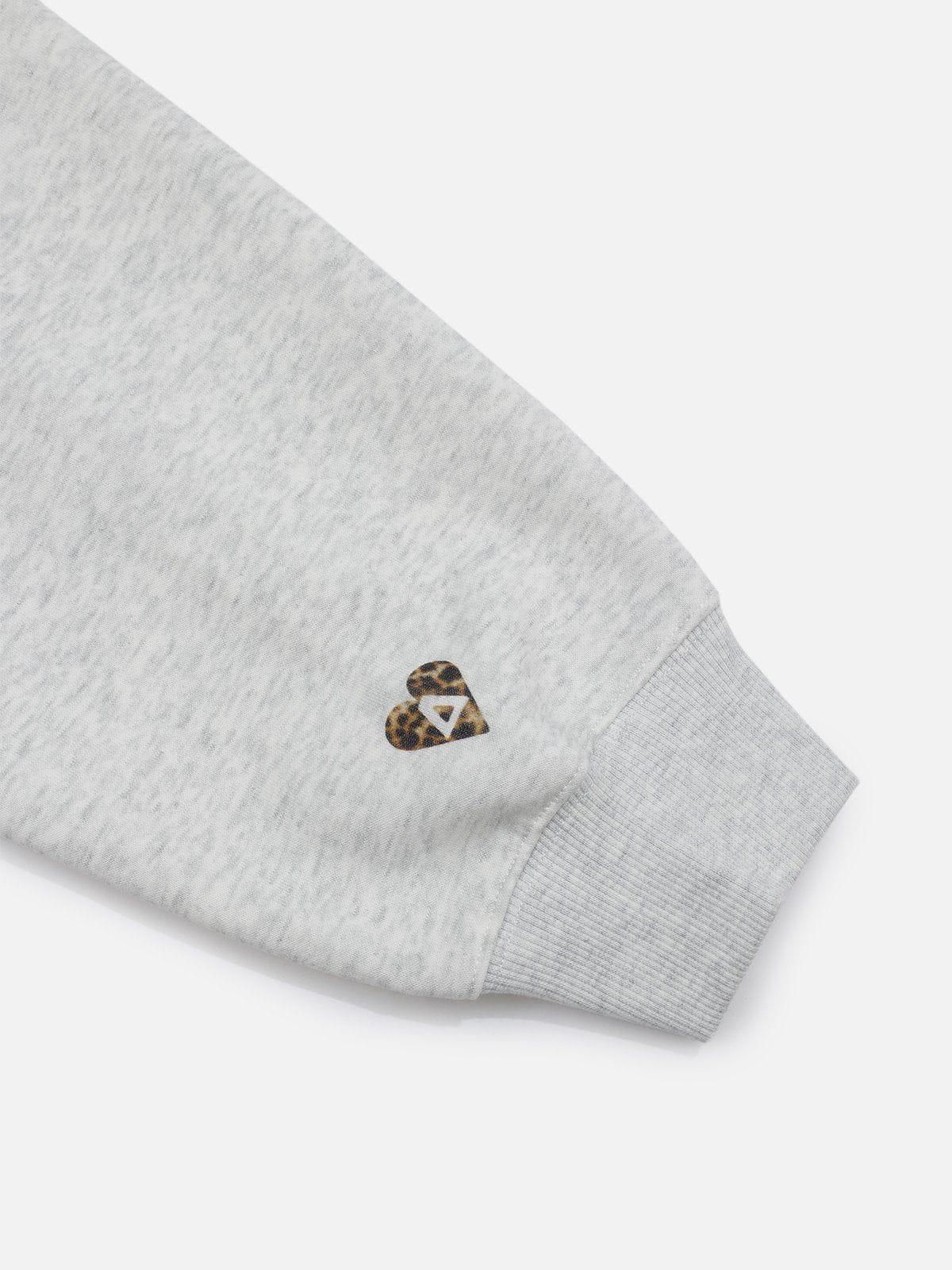 Aelfric Eden Leopard Graphic Patchwork Hoodie Product Image