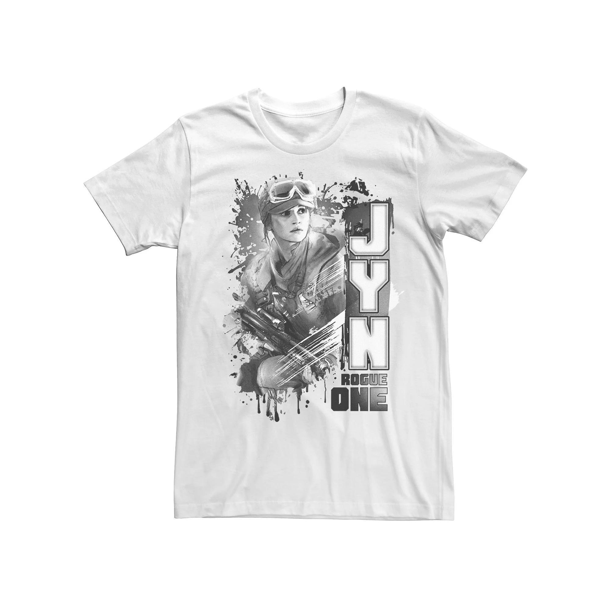 Men's Star Wars Rogue One Jyn Paint Splatter Graphic Tee, Size: 3XL, White Product Image