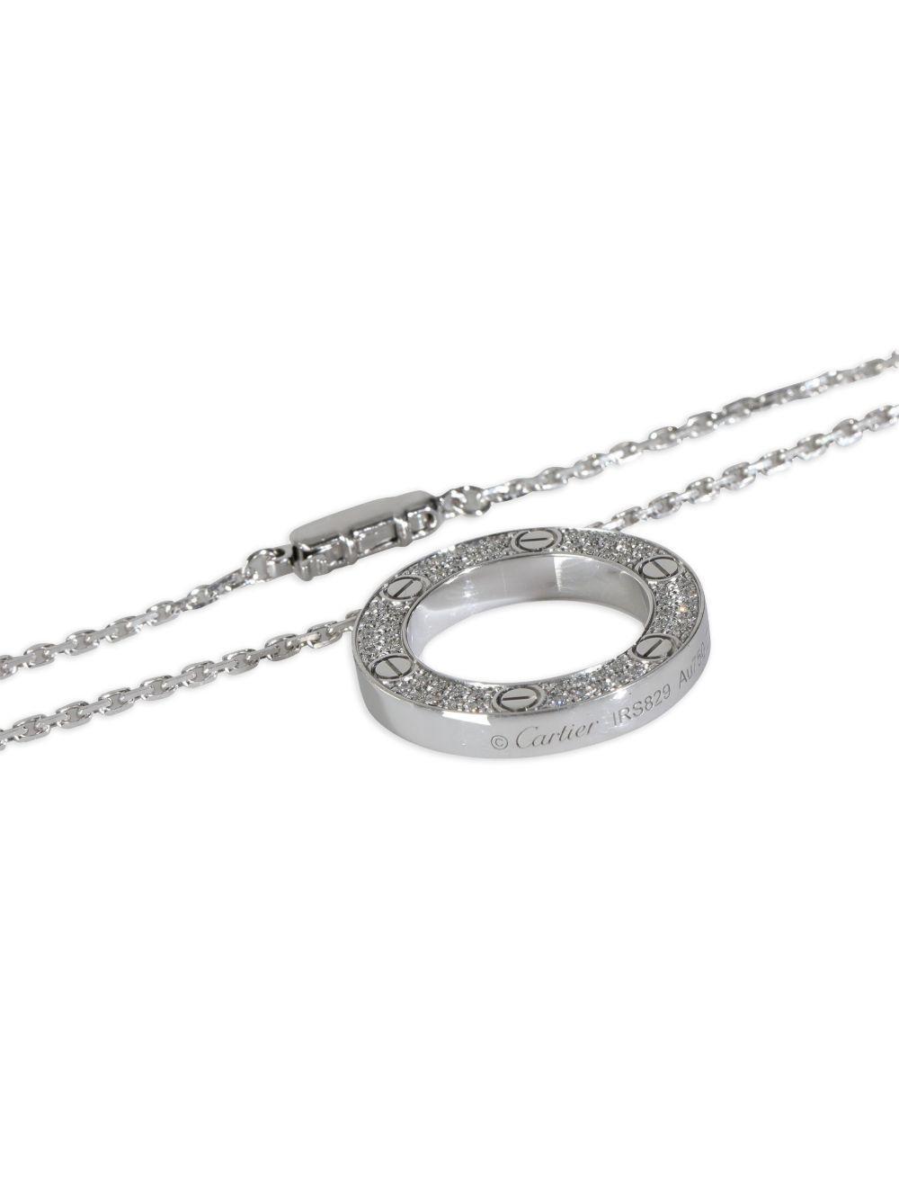 18K white gold diamond Circle necklace Product Image