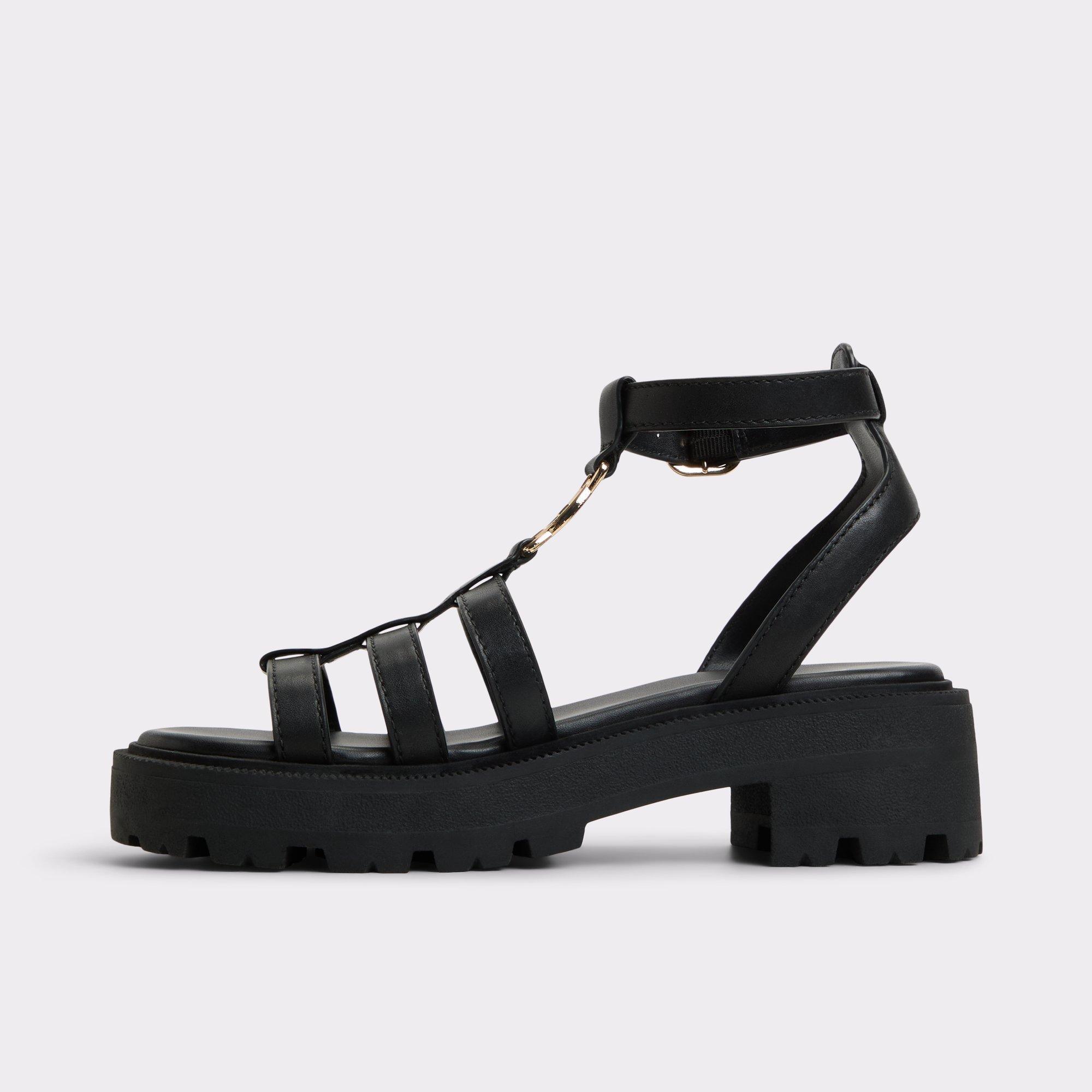 ALDO Lamington - Women's Strappy Sandal Sandals - Black, Size 7 Product Image