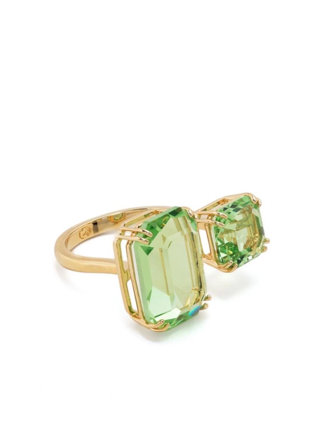 SWAROVSKI Millenia Cocktail Ring Gold Shiny Peridot In Green Product Image