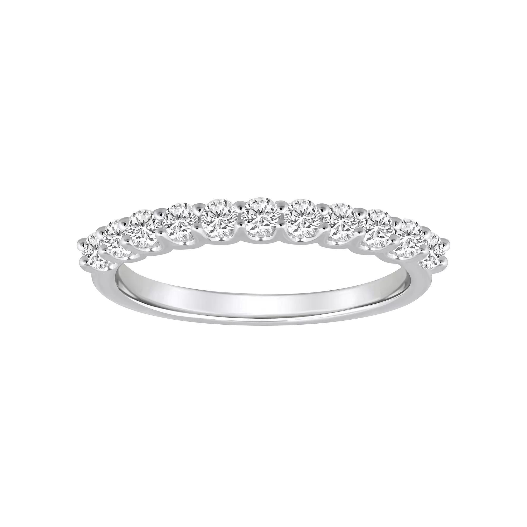 Alyson Layne 14k Gold 1/2 Carat T.W. Diamond 11-Stone Wedding Band, Women's, Size: 8, White Product Image