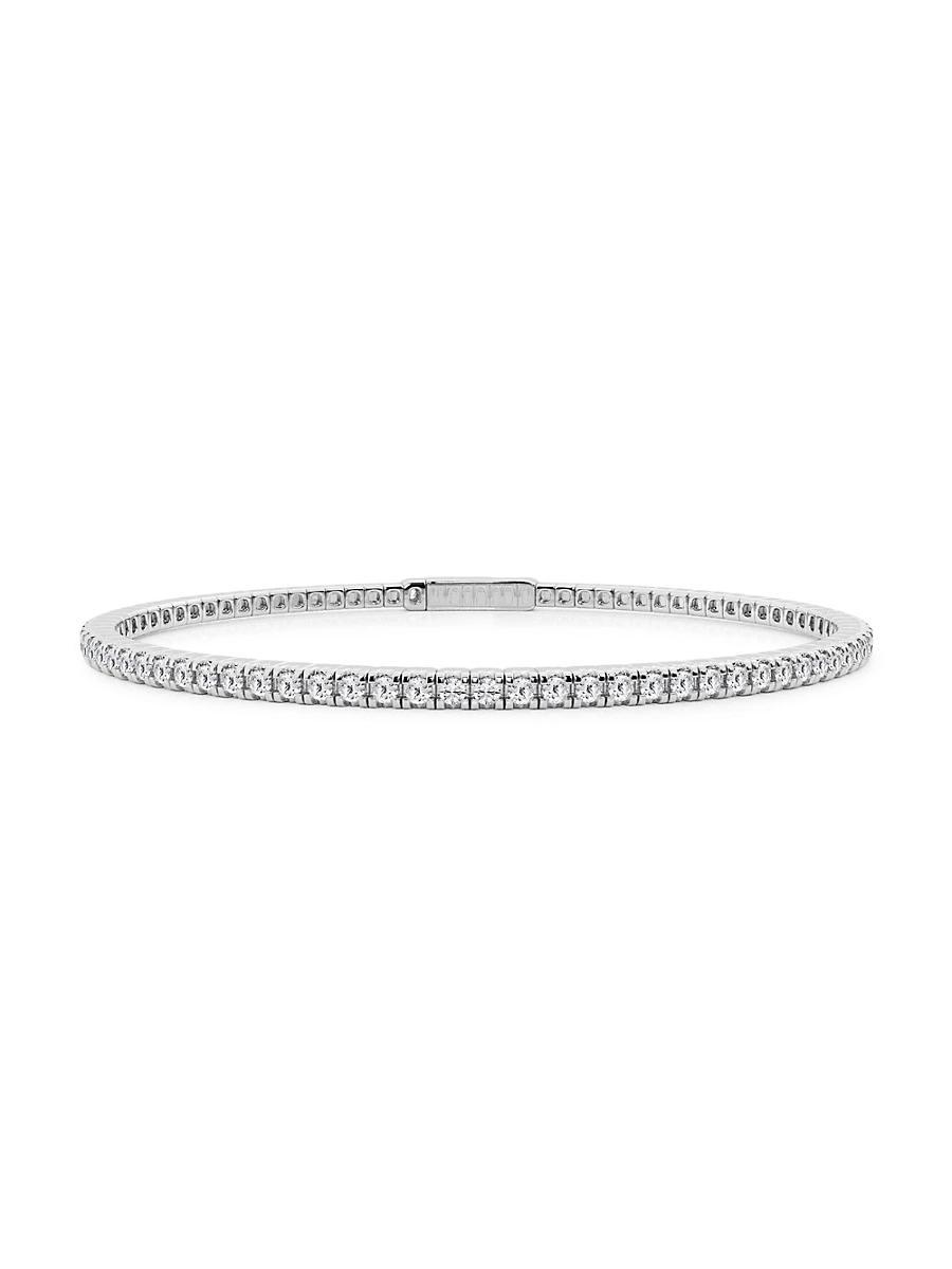 Womens 14K White Gold & Prong-Set Natural Diamond Tennis Bracelet/2.00-5.00 TCW Product Image