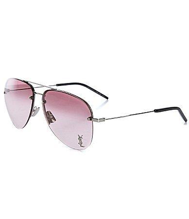 Saint Laurent Classic 11 M Brow Bar Aviator Sunglasses, 59mm Product Image