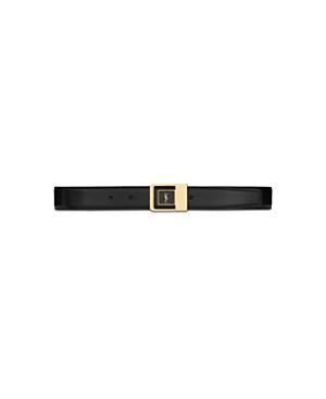 Saint Laurent Female Buckle Belt in Lacquered Leather Product Image