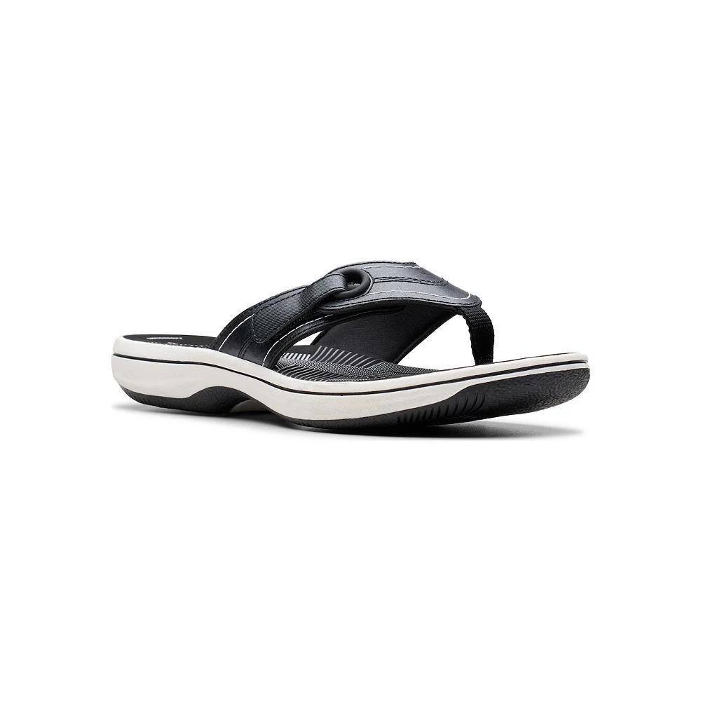 Clarks® Cloudsteppers Breeze Reyna Women's Flip Flop Sandals, Size: 8, Black Product Image