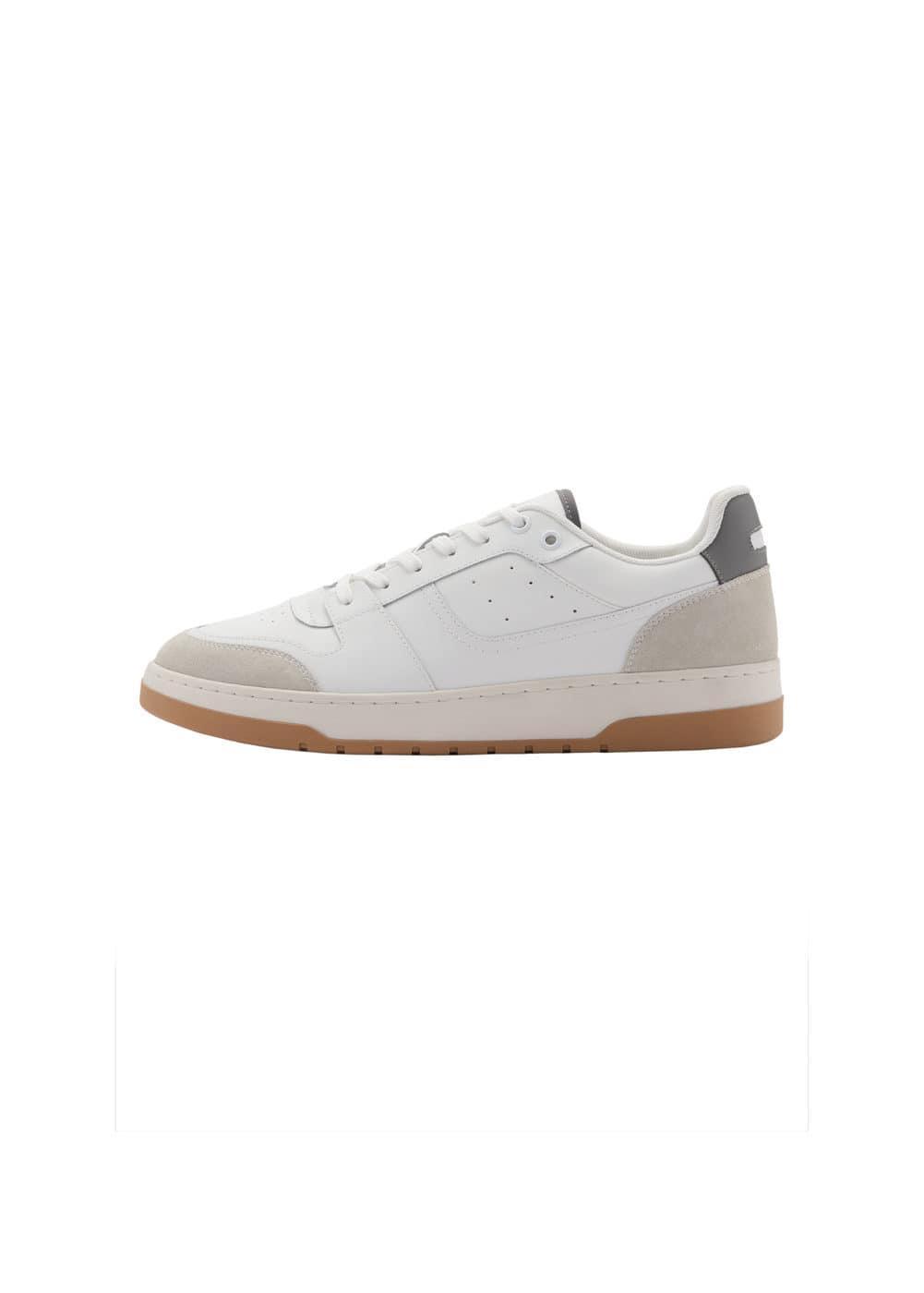 Mango Mens Leather Mixed Sneakers Product Image