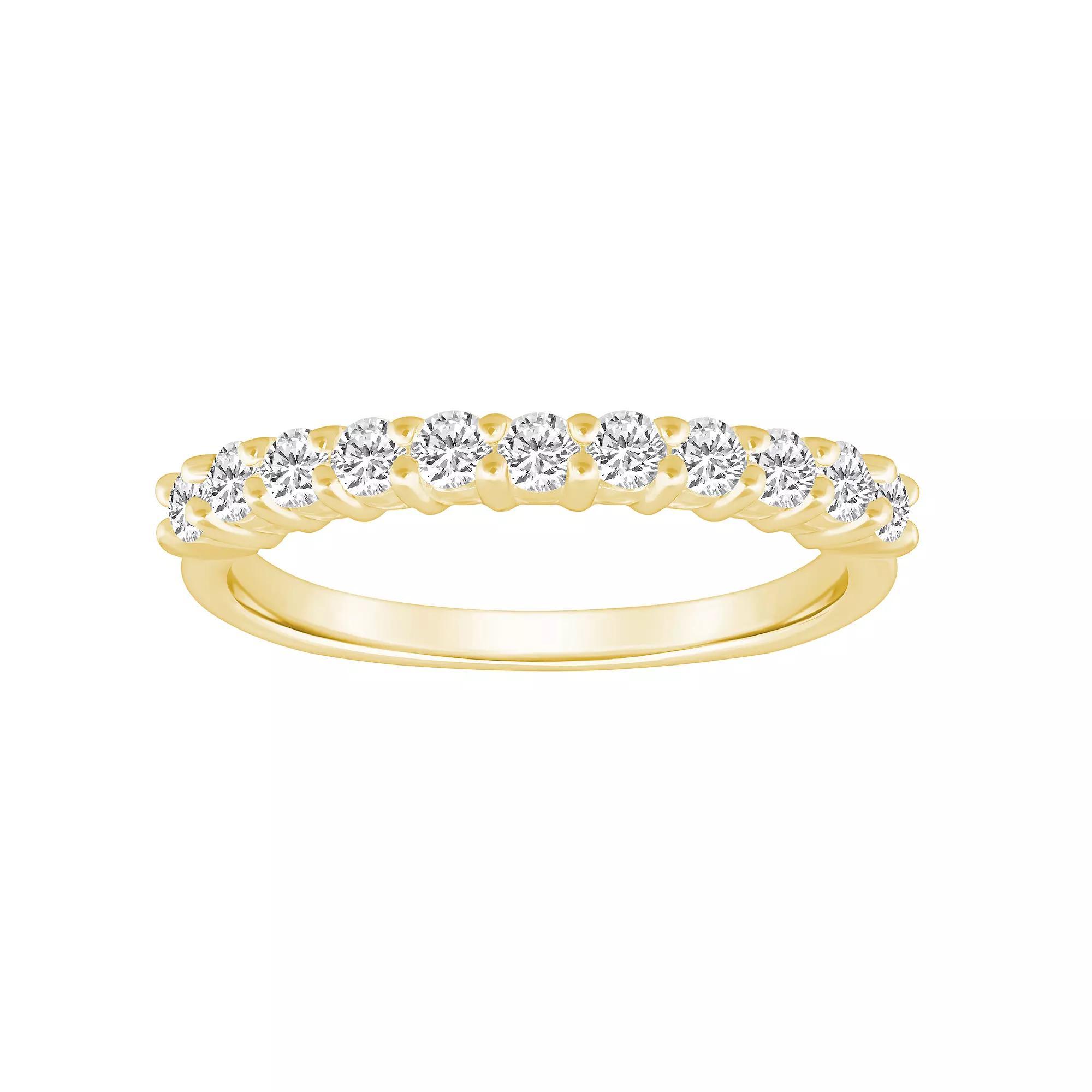 Alyson Layne 14k Gold 1/2 Carat T.W. Diamond 11-Stone Wedding Band, Women's, Size: 10, Yellow Product Image