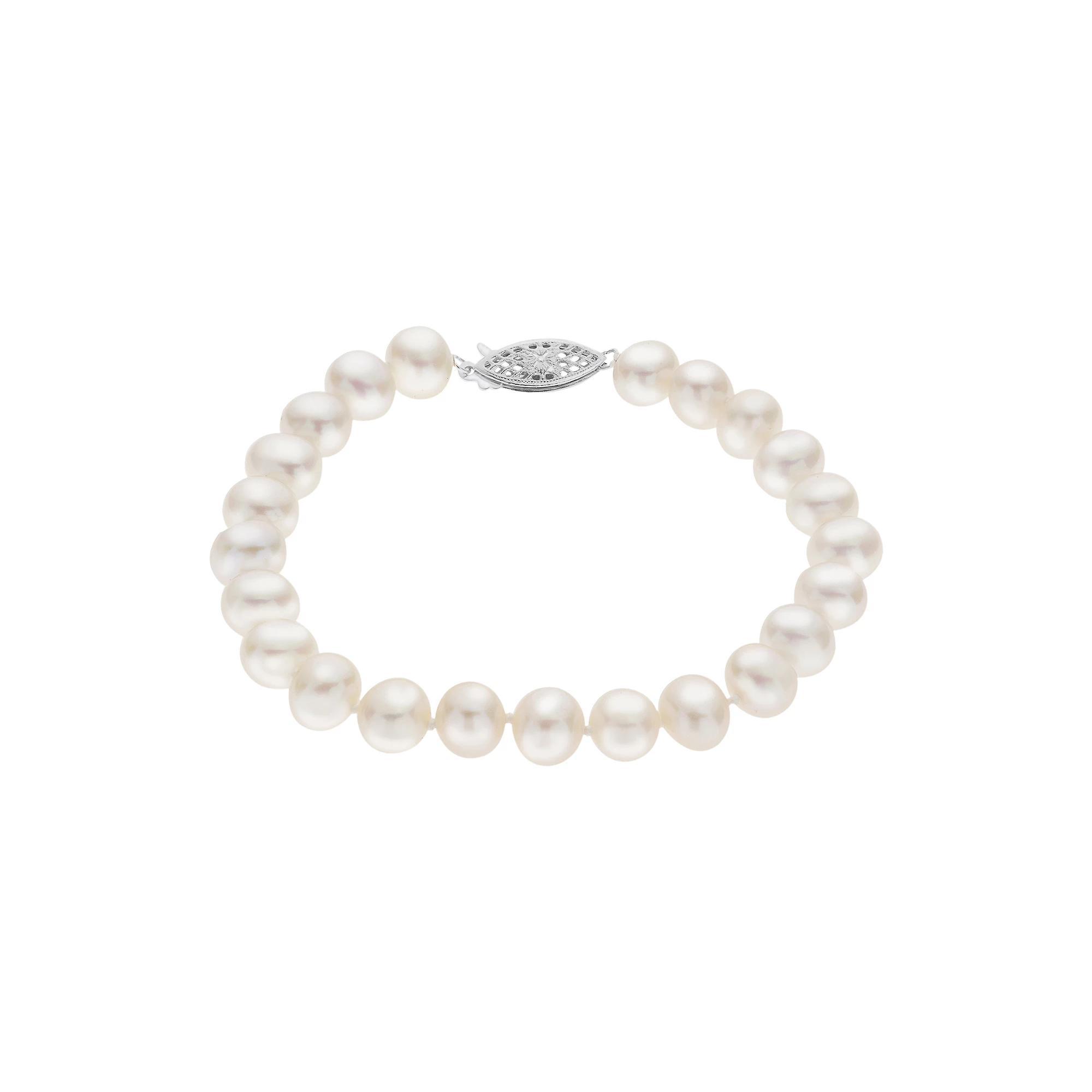 PearLustre by Imperial 7-7.5 mm Freshwater Cultured Pearl Bracelet - 7.5 in., Womens White Product Image