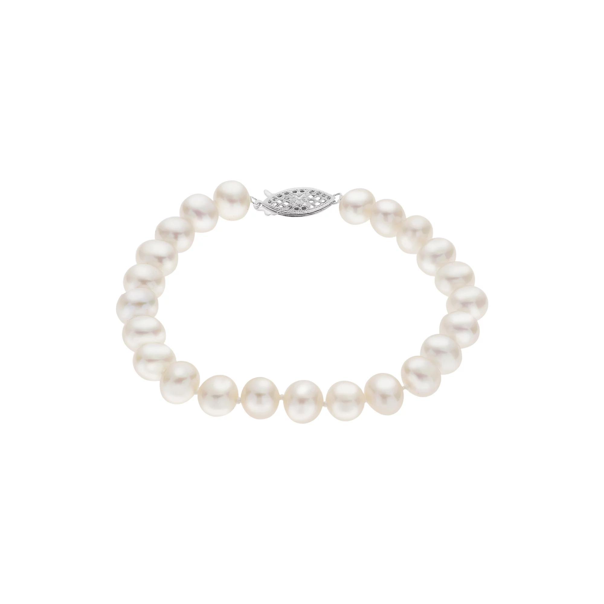 PearLustre by Imperial 7-7.5 mm Freshwater Cultured Pearl Bracelet - 7.5 in., Womens White Product Image