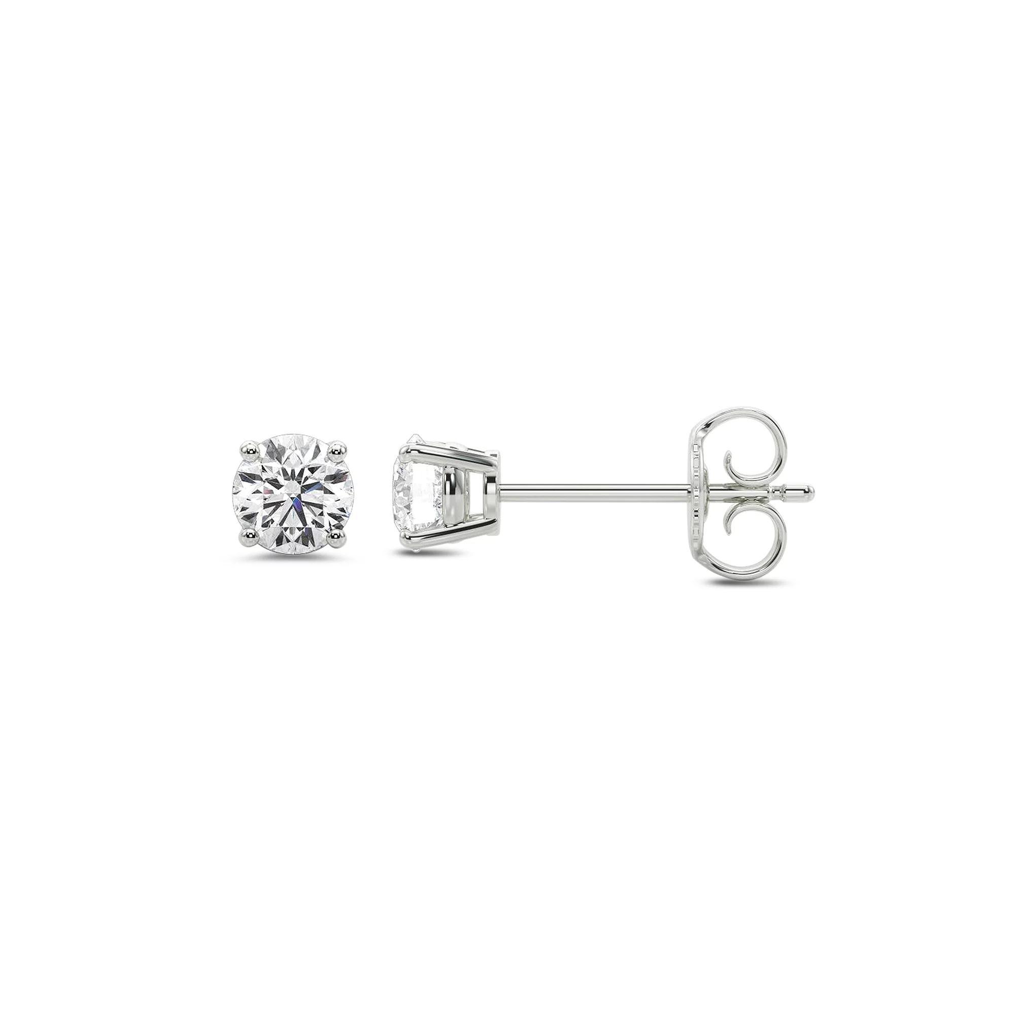 Made For You 10k Gold 3/4 Carat T.W. Certified Lab Grown Diamond Stud Earrings, Women's, 10k White Gold Product Image